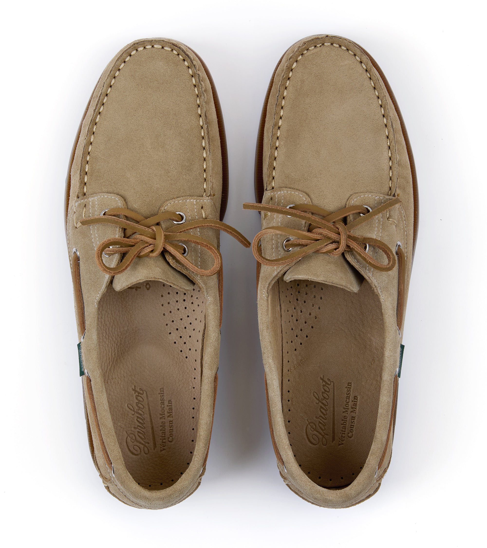 Paraboot Barth Suede Boat Shoe: Sand