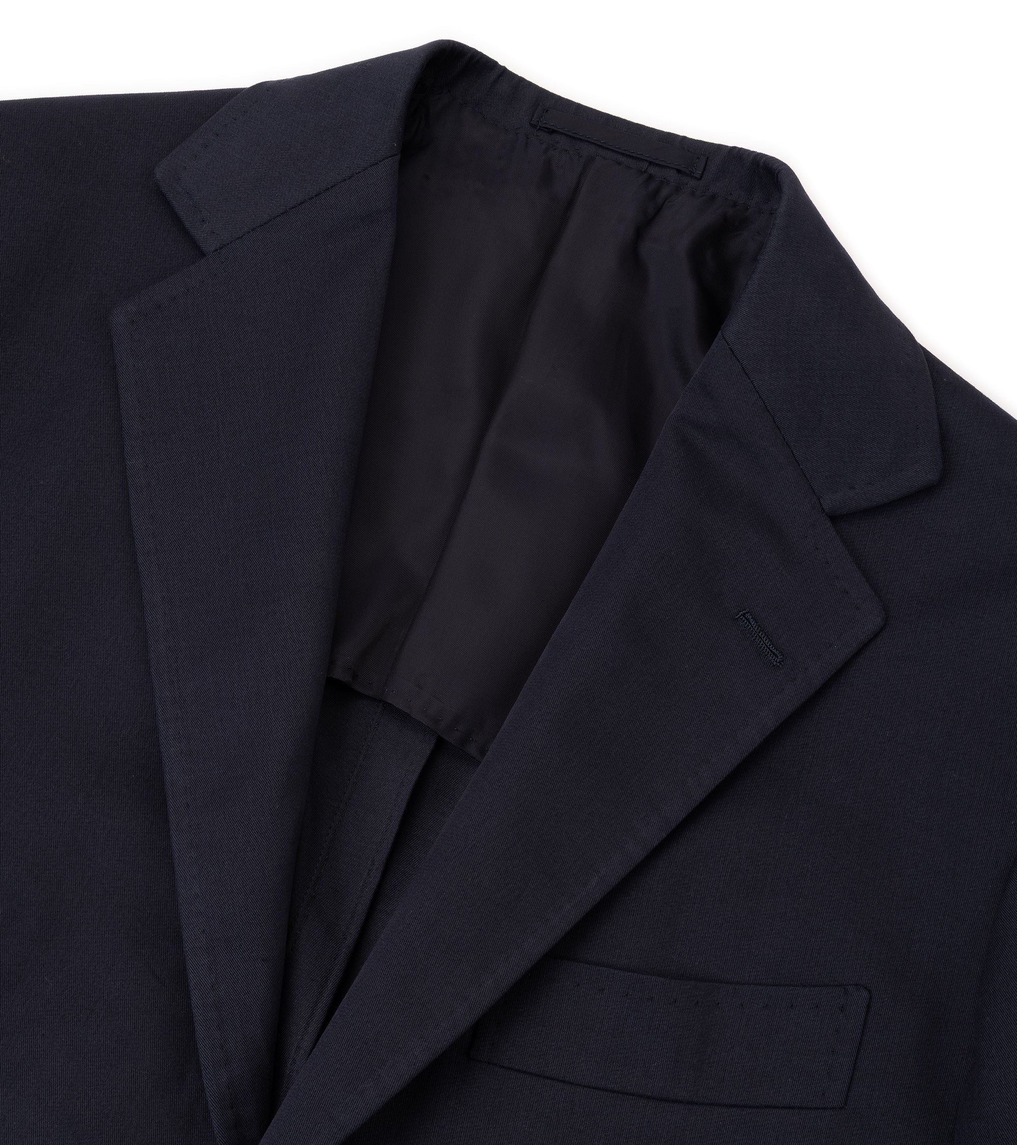 Ring Jacket Meister Cotton Cashmere Twill Suit: Navy