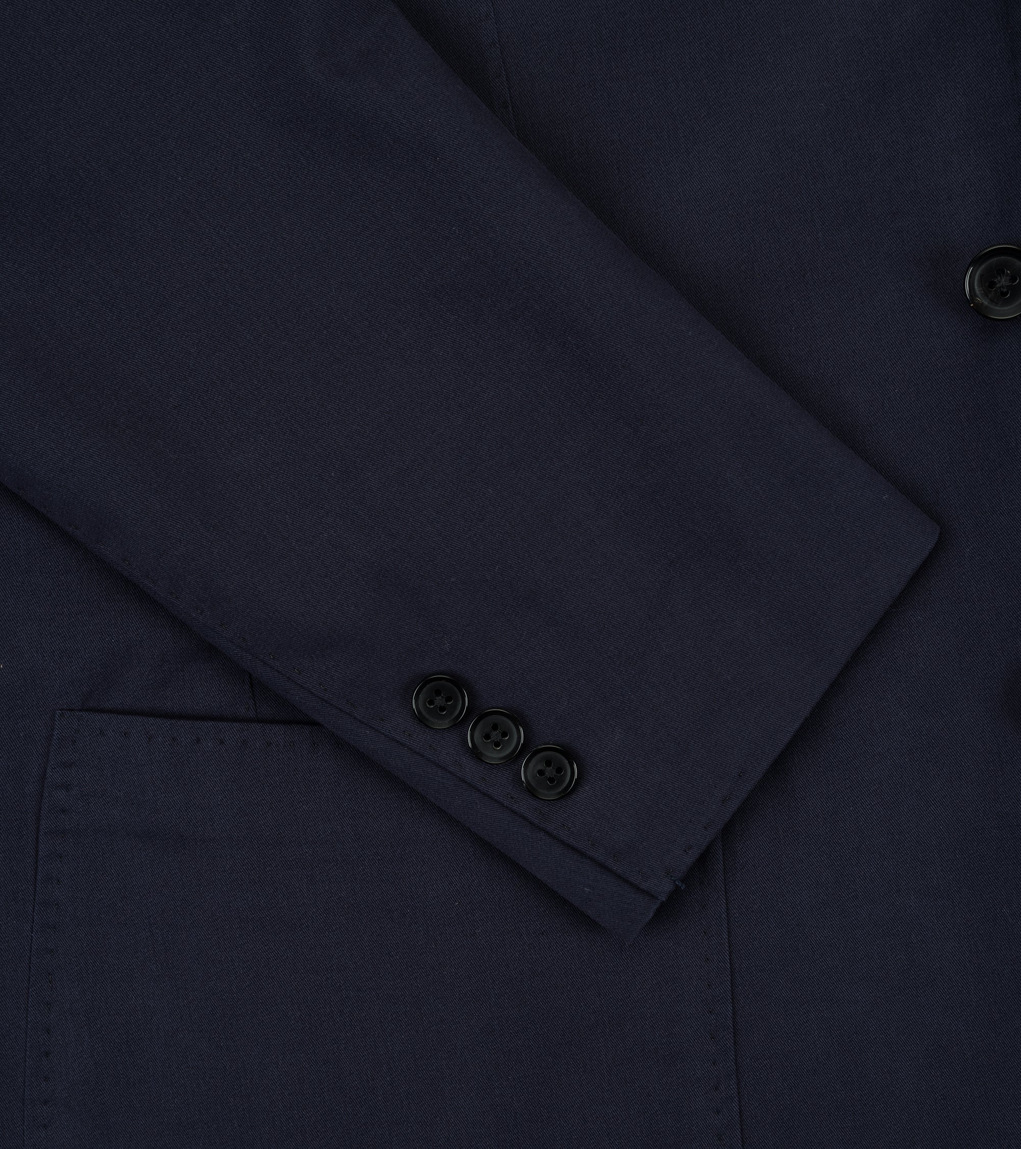 Ring Jacket Meister Cotton Cashmere Twill Suit: Navy