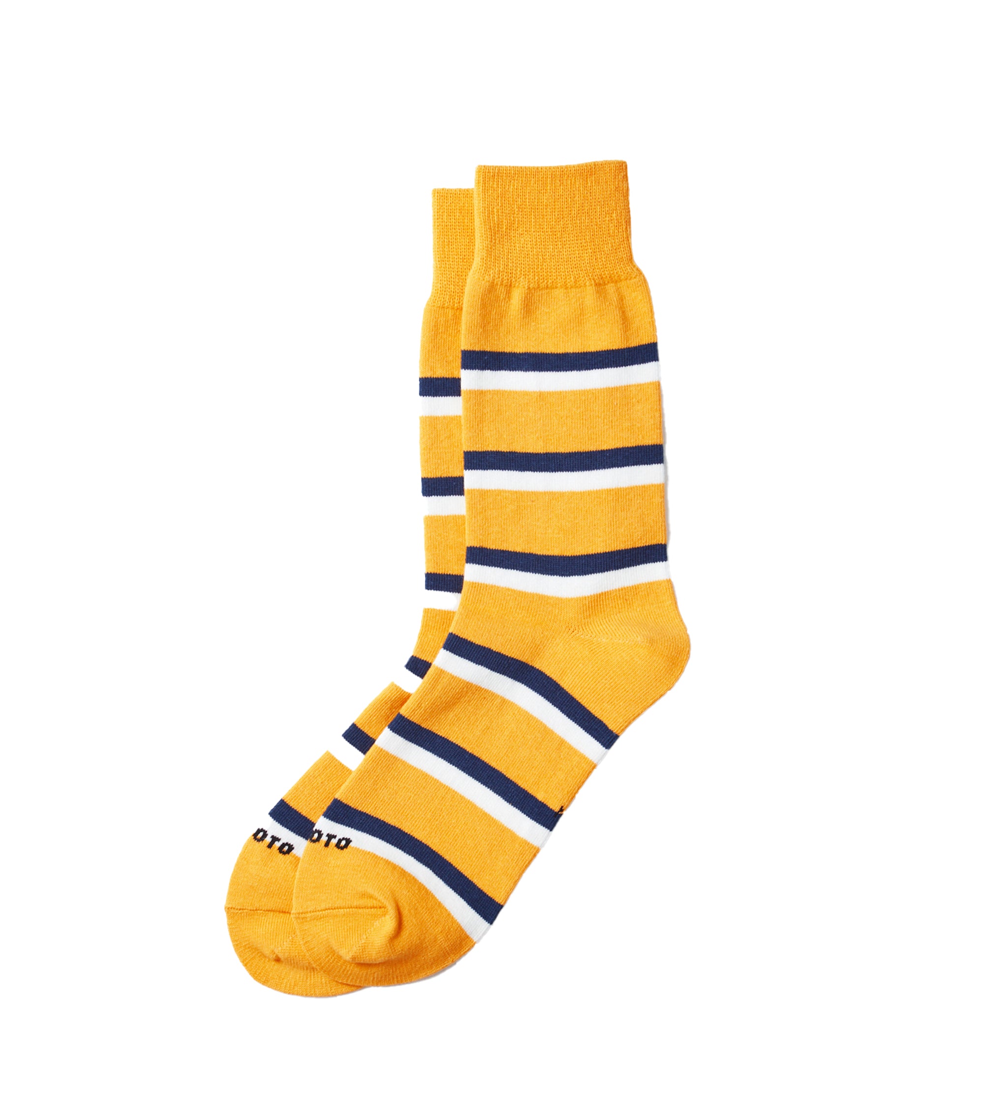 RoToTo Rugby Stripe Socks: Yellow