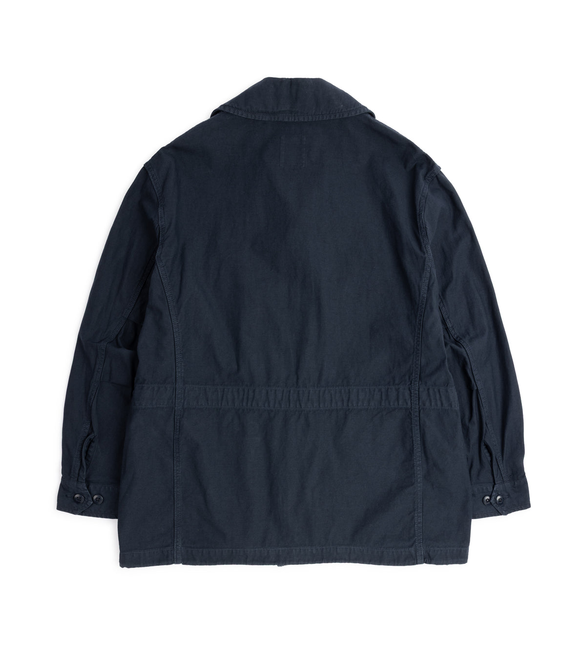 Sage de Cret Cotton Linen Back Satin M-47 Style Jacket: Navy