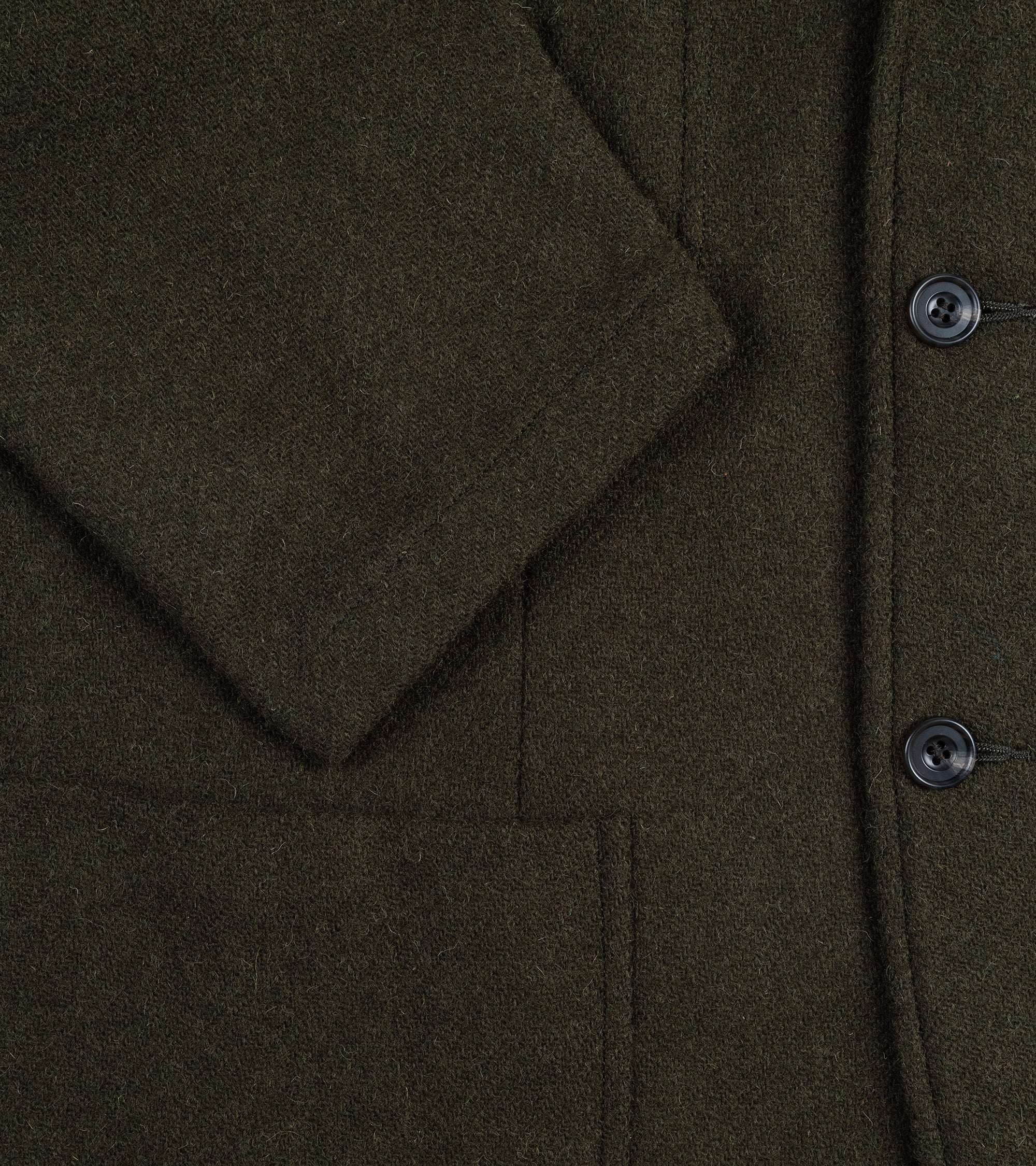 Sage de Cret Harris Tweed Tailored Jacket: Olive