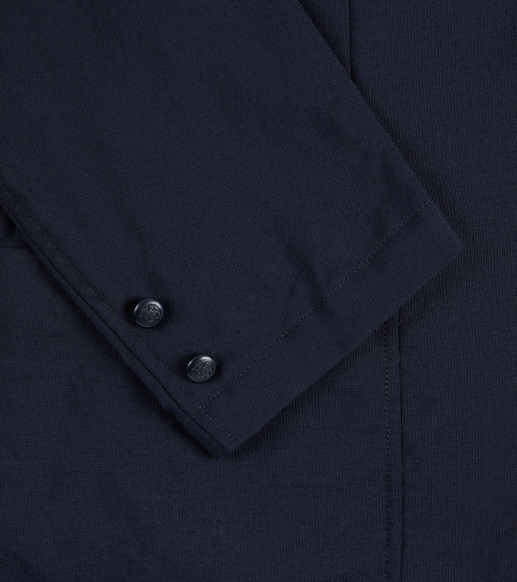 Sage de Cret Wool Hopsack Classic Blazer: Navy