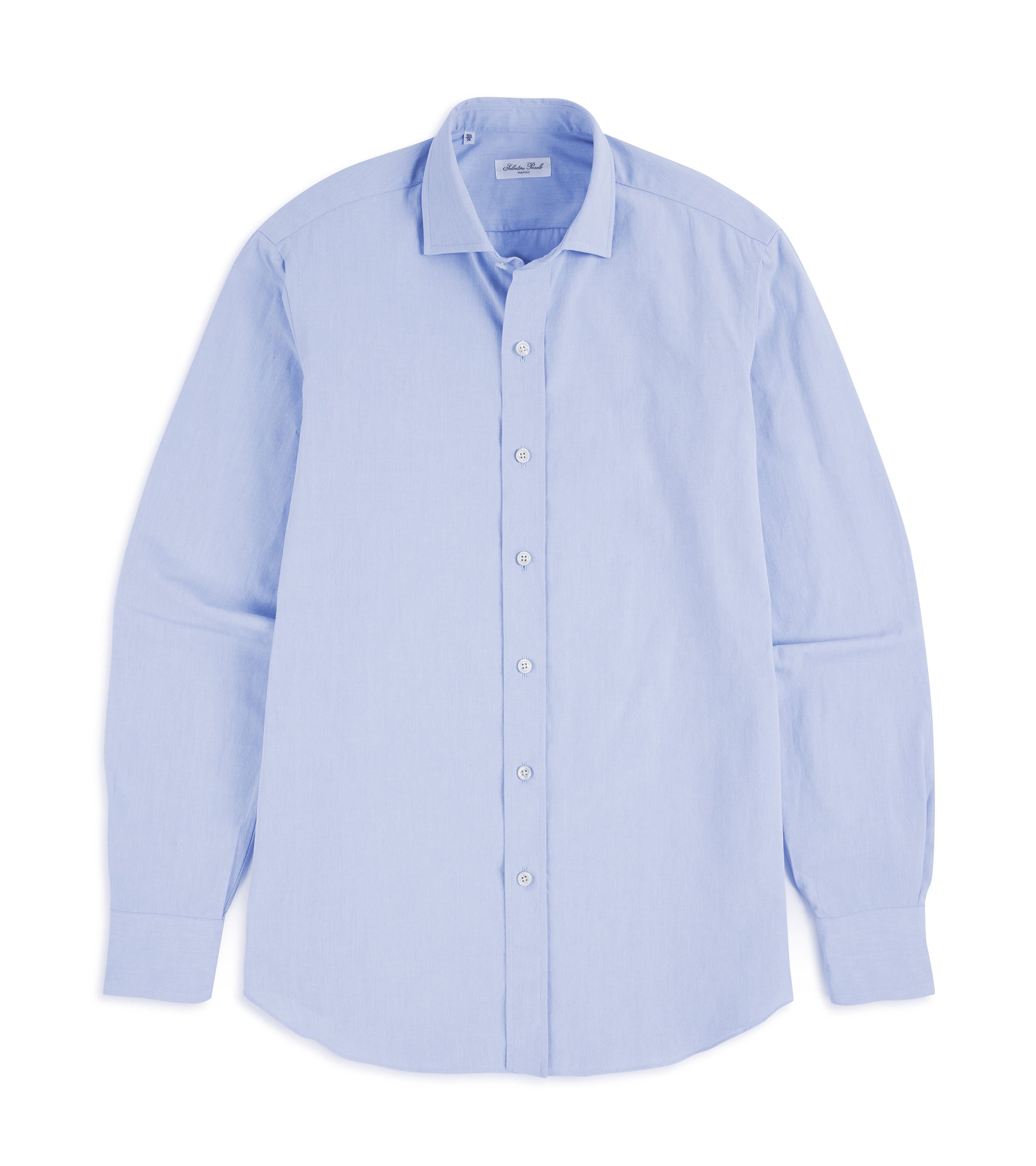 Salvatore Piccolo Cotton Canvas Shirt: Light Blue