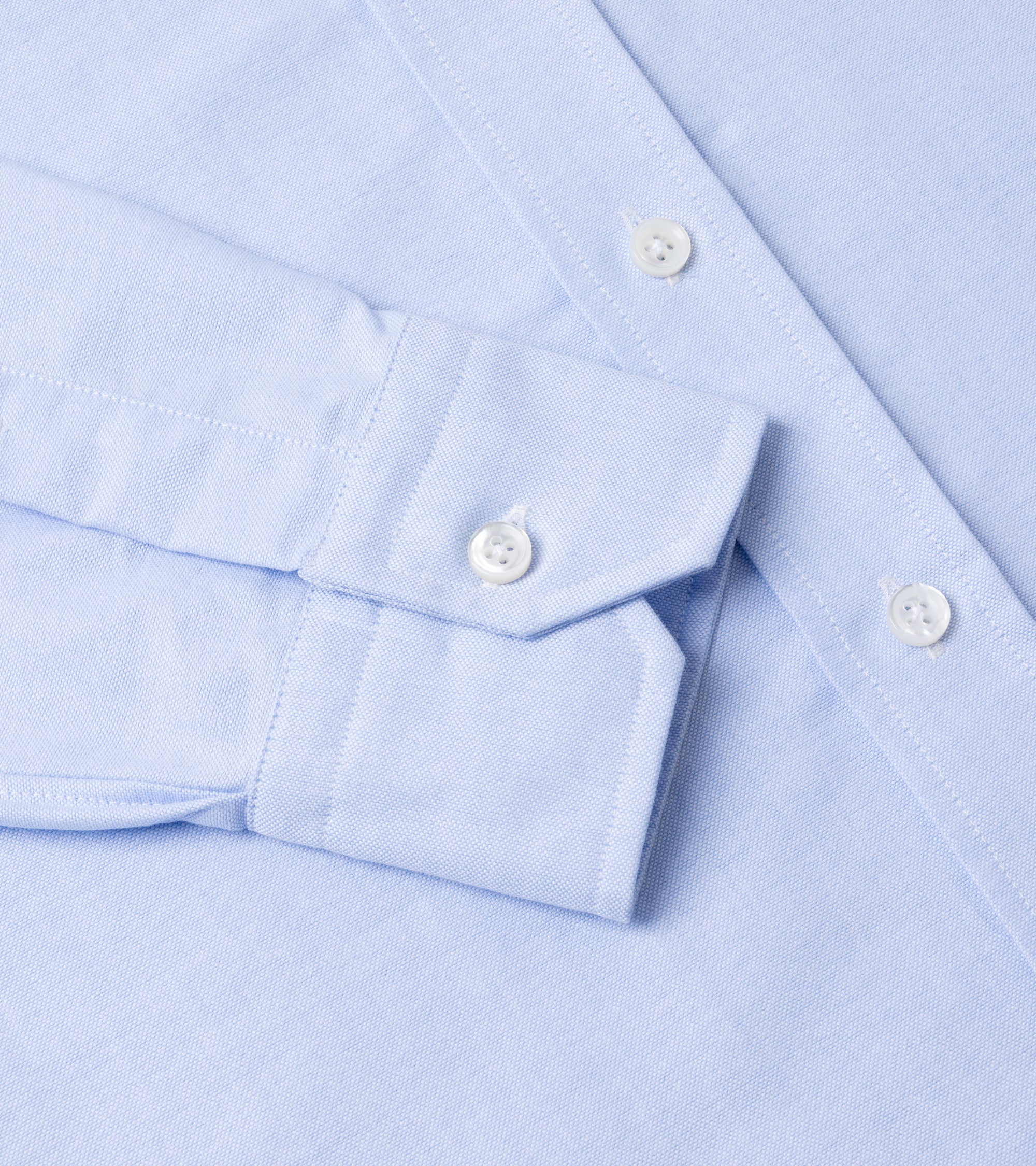Salvatore Piccolo Cotton Oxford Shirt in blue, product photo.
