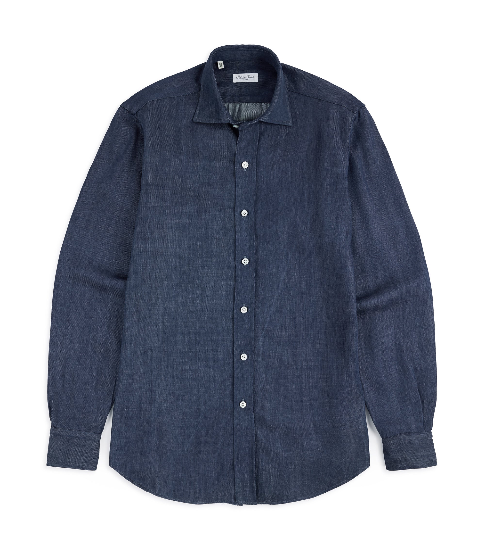 Salvatore Piccolo Lyocell Denim Shirt: Mid Blue