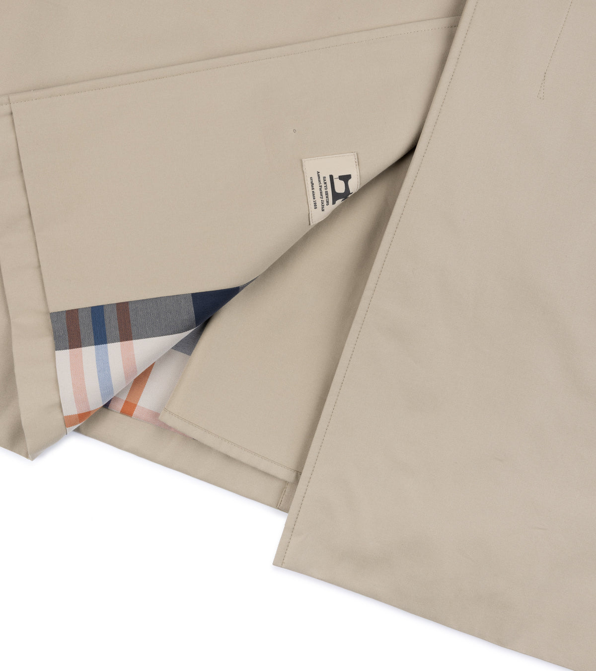 Sanyo 100 Year Lightweight Gabardine Balmacaan Coat: Beige