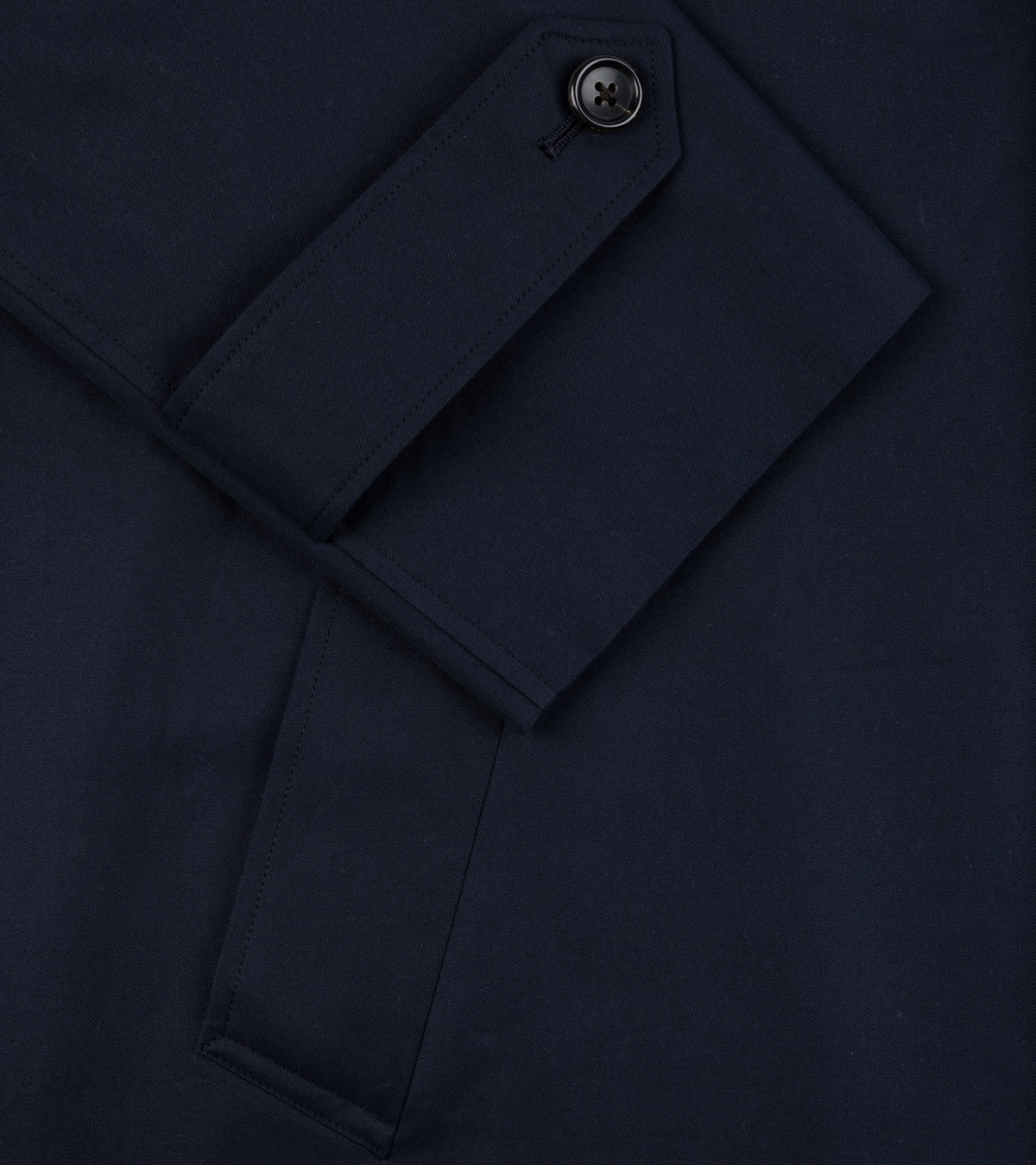 Sanyo 100 Year Lightweight Gabardine Balmacaan Coat: Navy