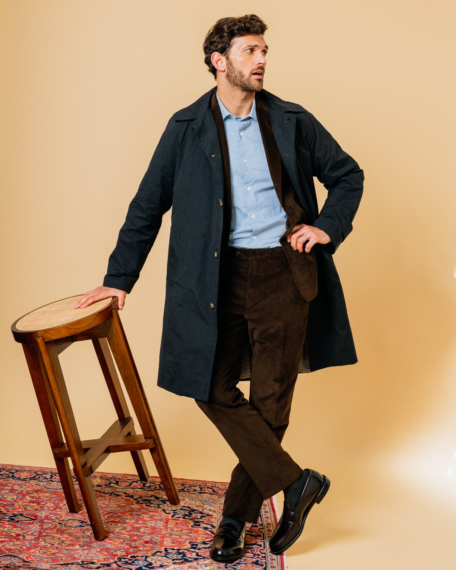 Valstar Humphrey Trench Coat: Navy