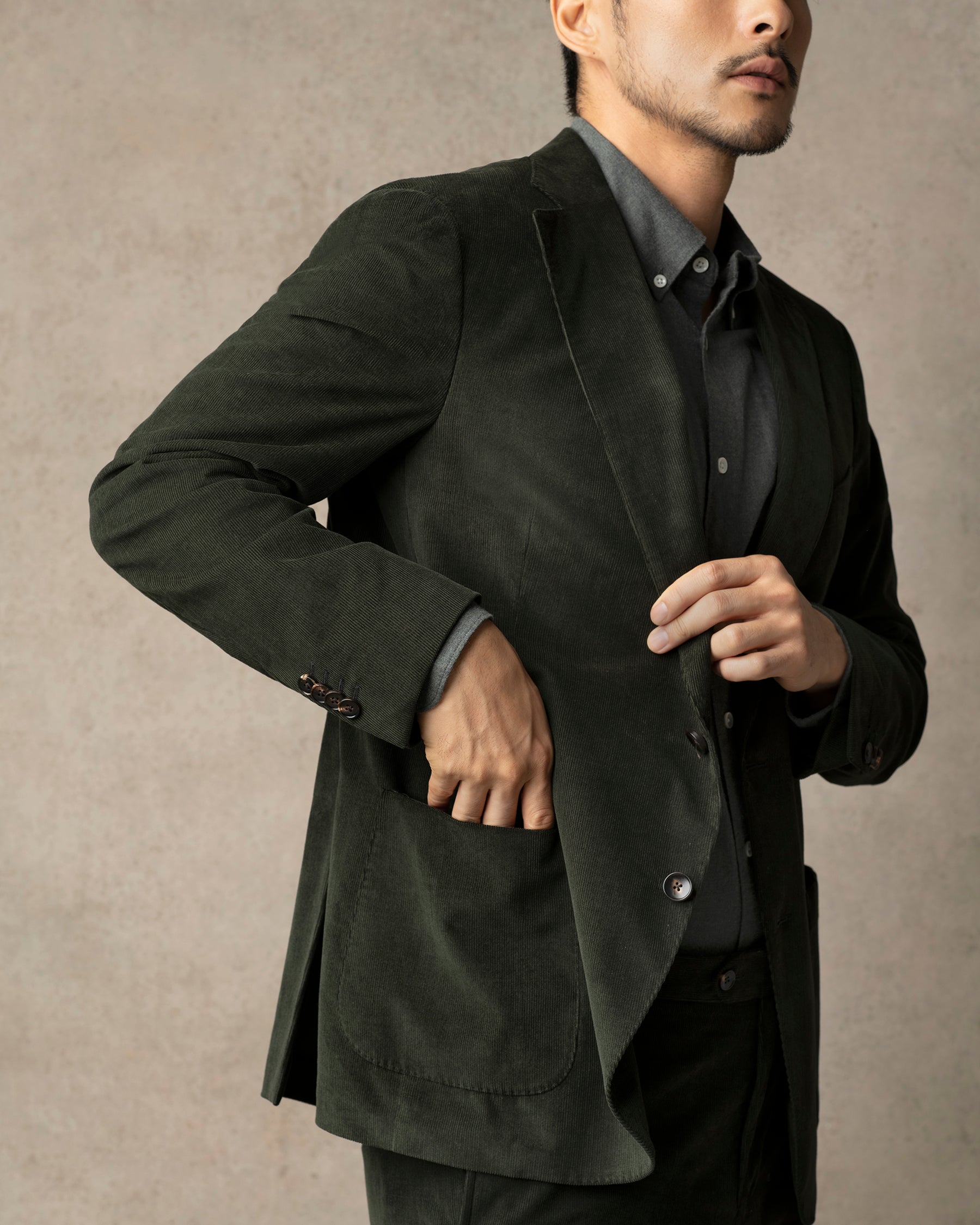 Trunk Walbrook Cotton Corduroy Suit Jacket: Olive