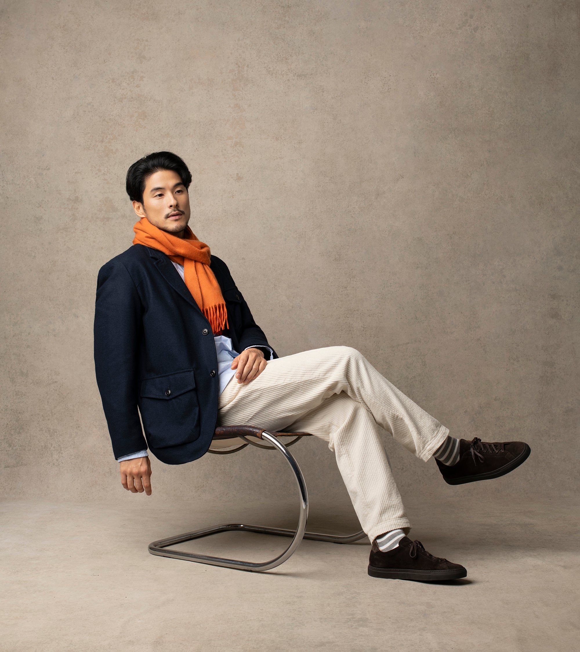 East Harbour Surplus Oxnard Wide Cotton Cord Easy Trousers: Off White