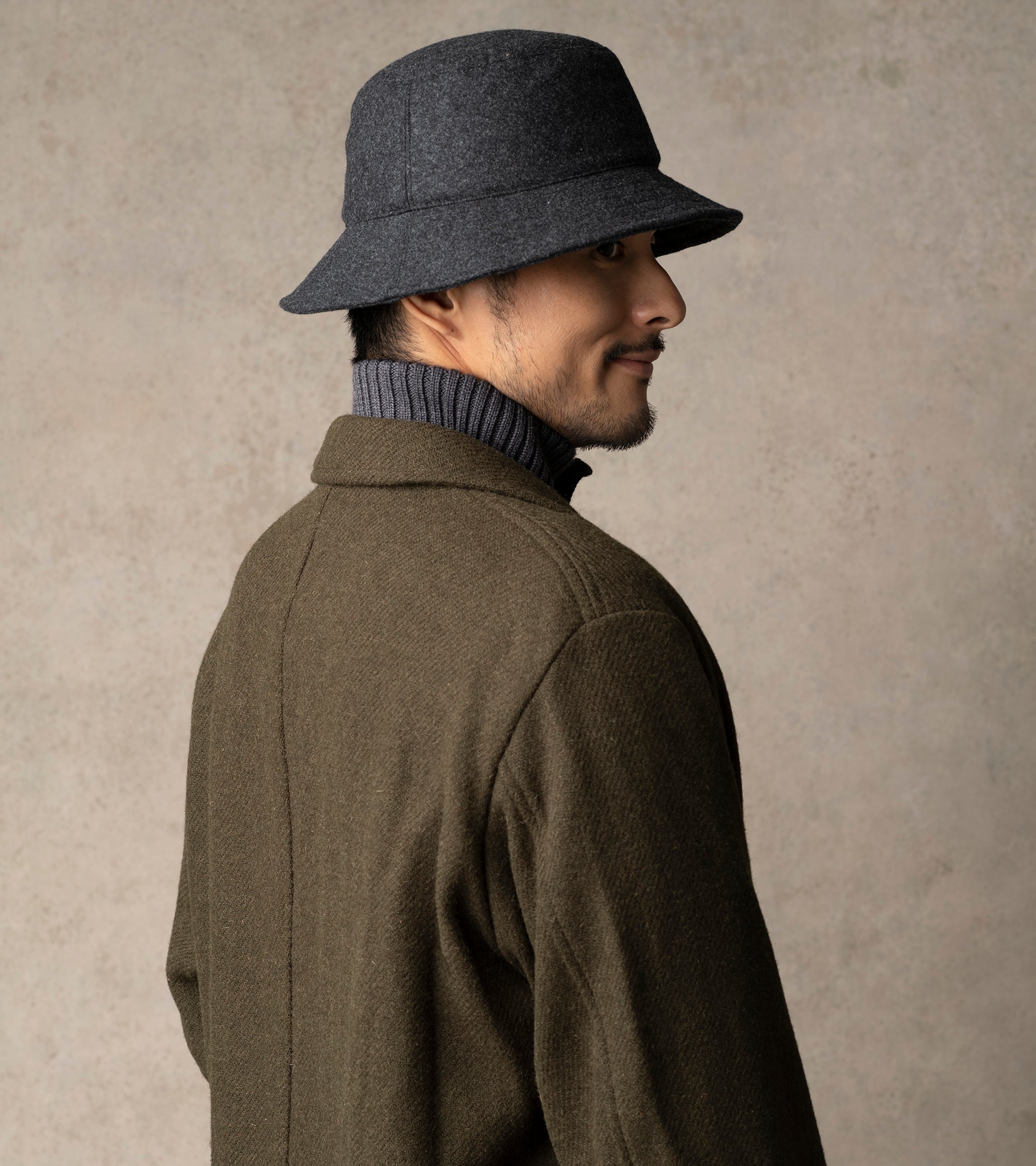 Mühlbauer Joost Loden Wool Bucket Hat: Anthracite