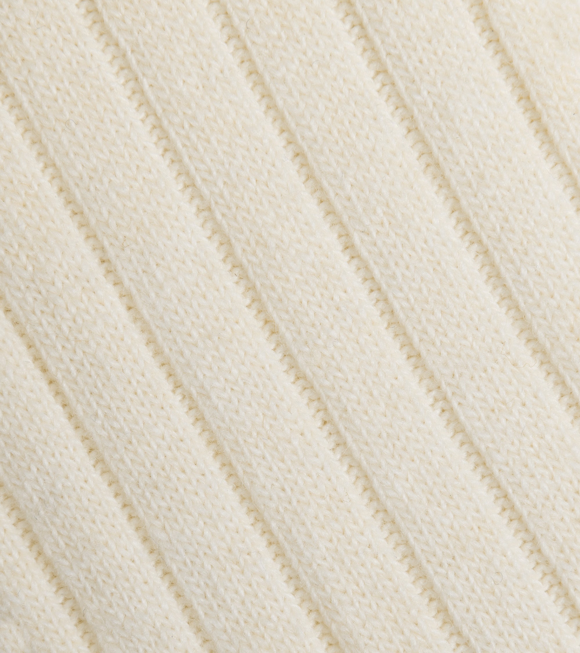 Tabio Merino Ribbed Socks: Ivory