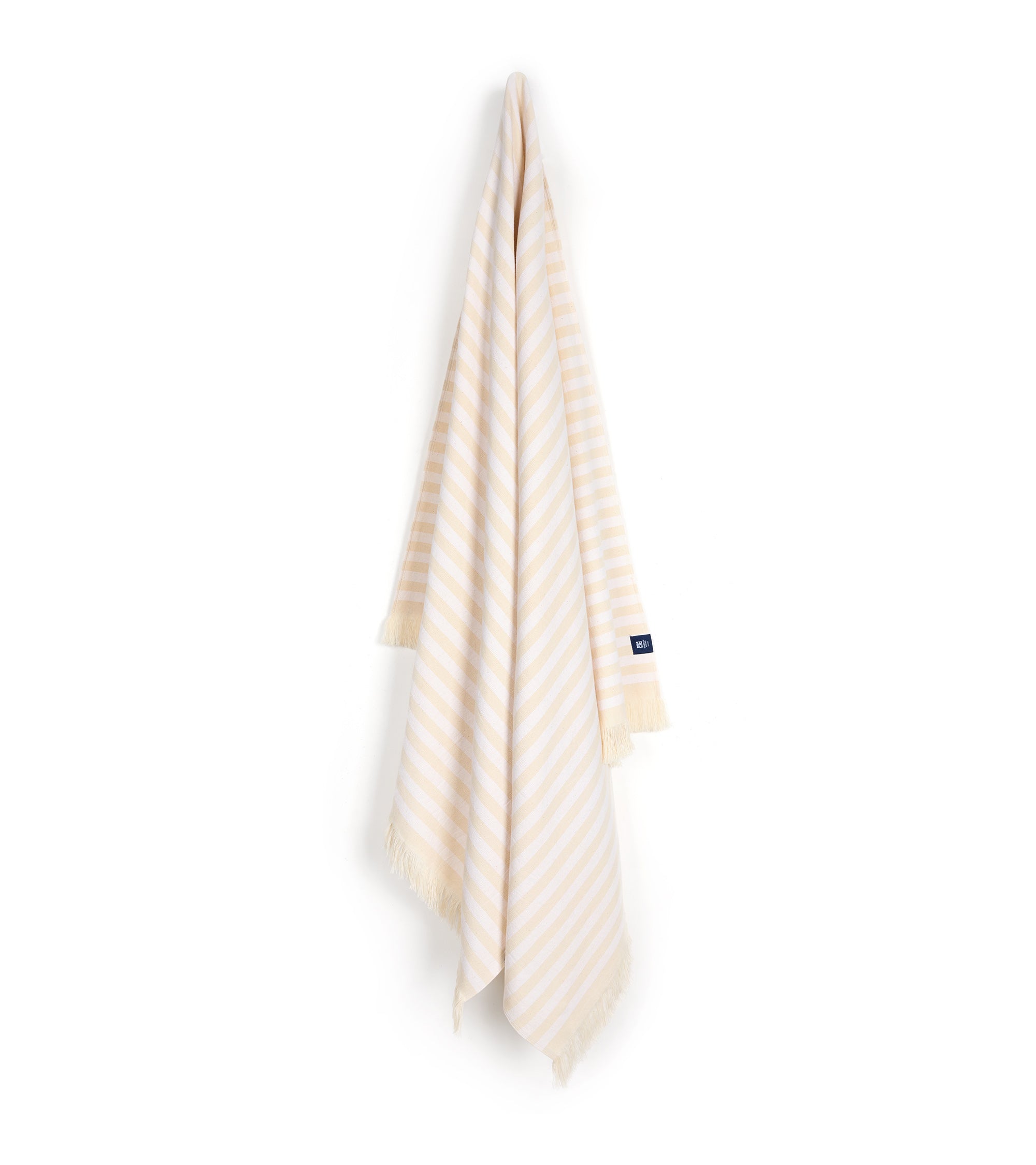 Torres Novas Barra Individual Size Beach Towel: White Stripe
