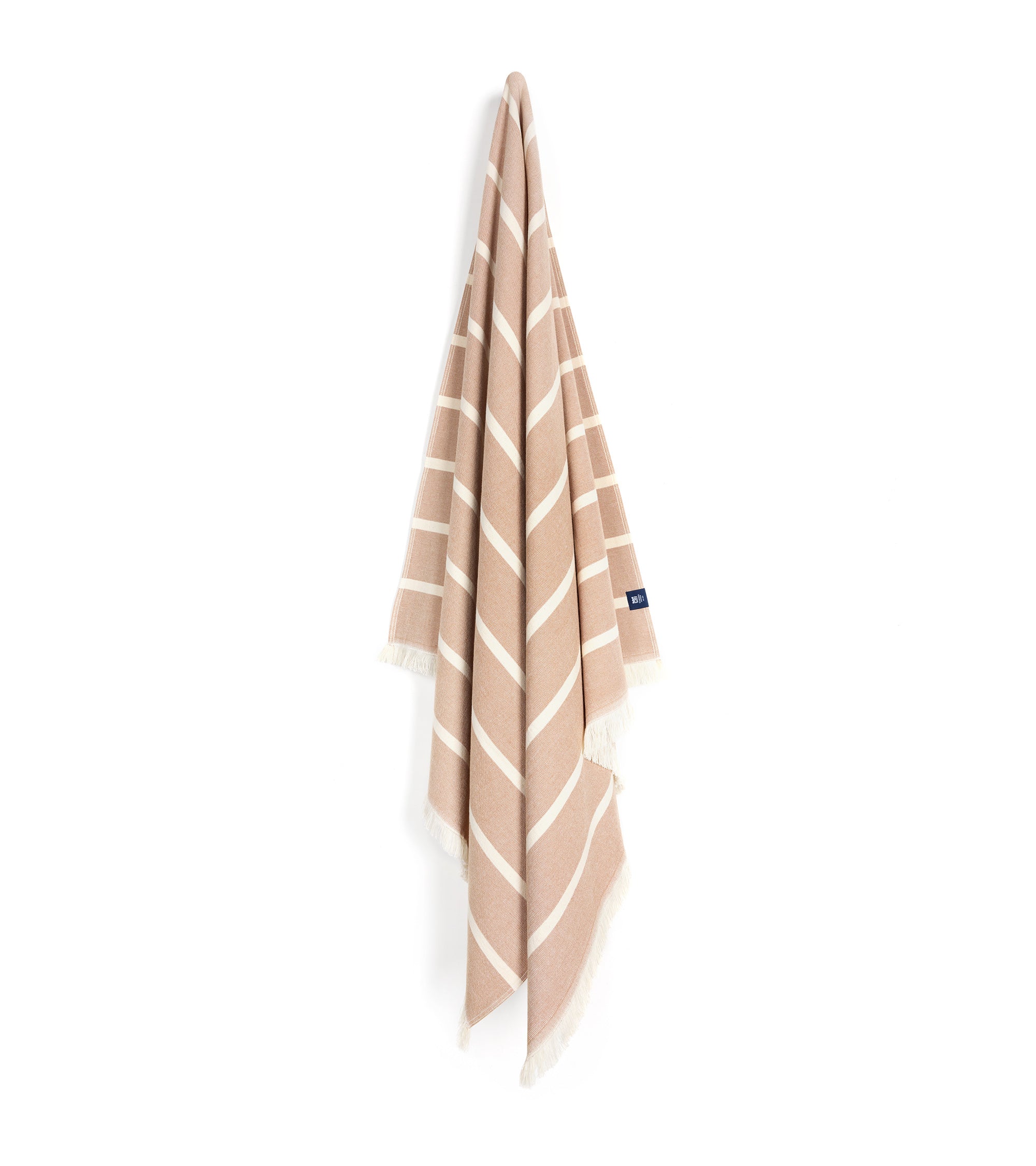 Torres Novas Belém Individual Size Beach Towel: Beige Stripe