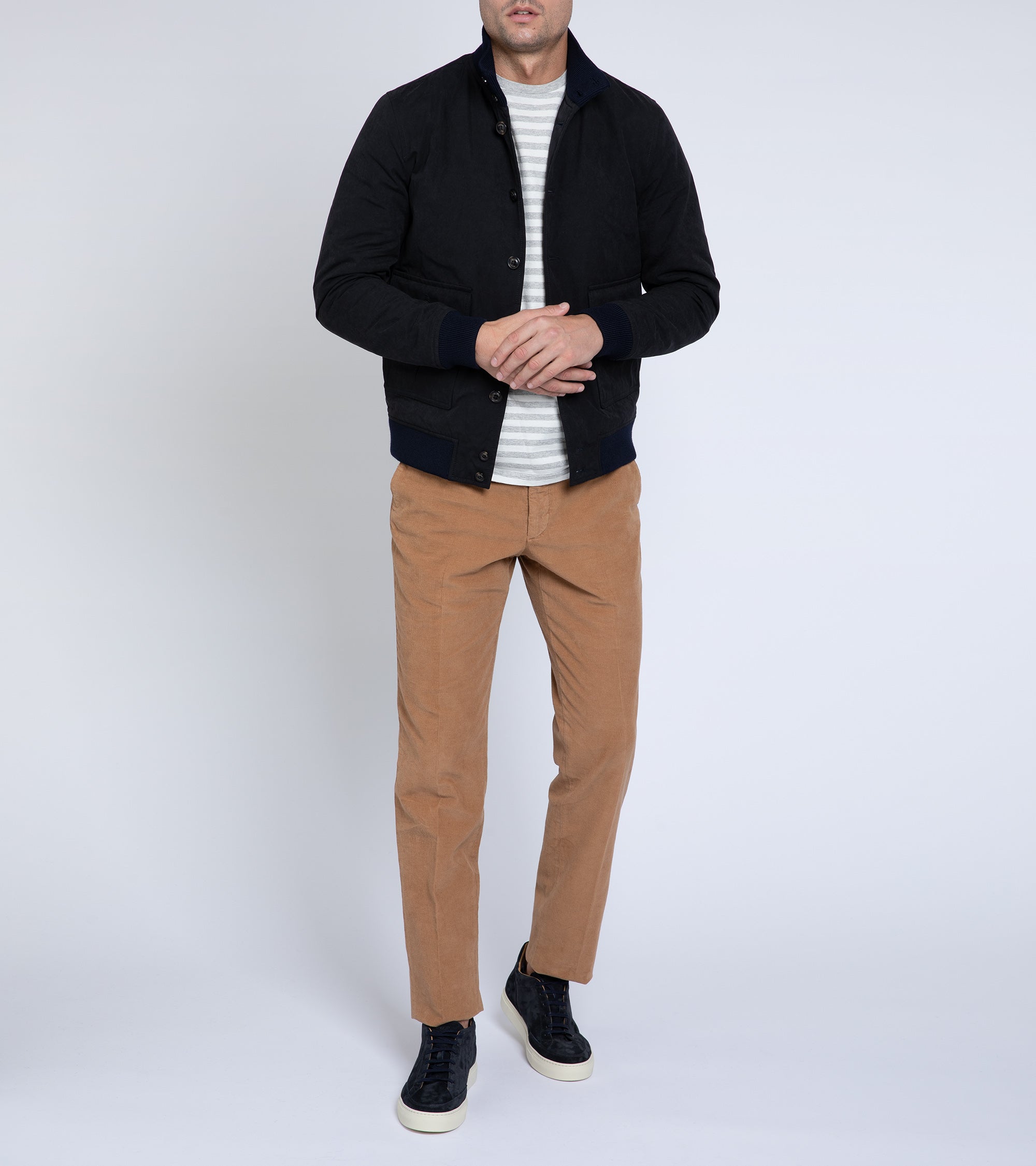 Incotex Regular Baby Cord Trousers: Tan
