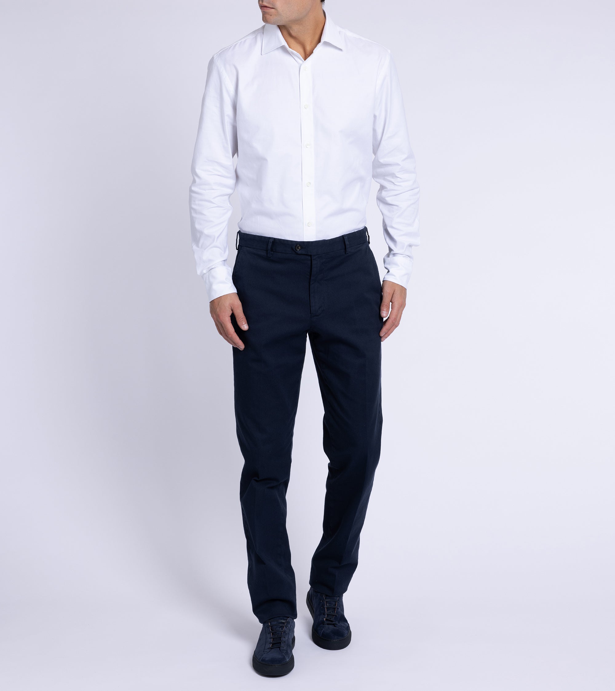 Trunk Austin Cotton Oxford Shirt: White