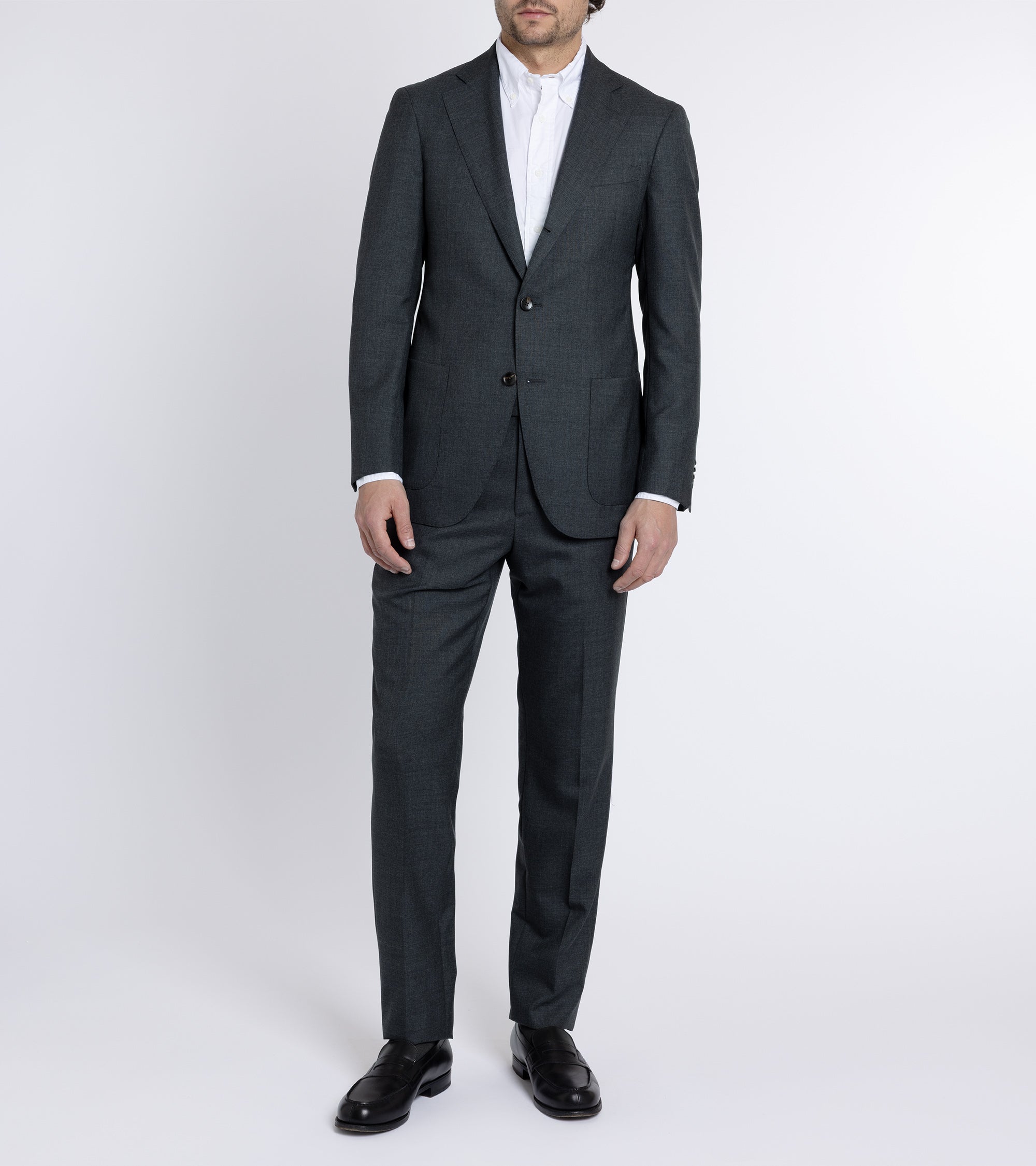 Trunk Walbrook Wool Fresco Suit Jacket: Grey