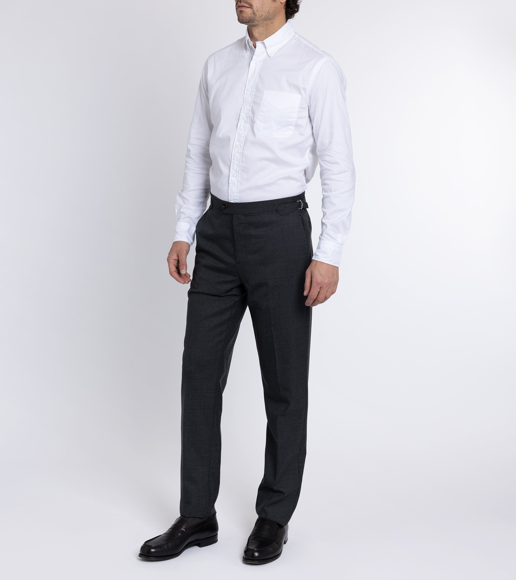 Trunk Walbrook Wool Fresco Suit Trousers: Grey