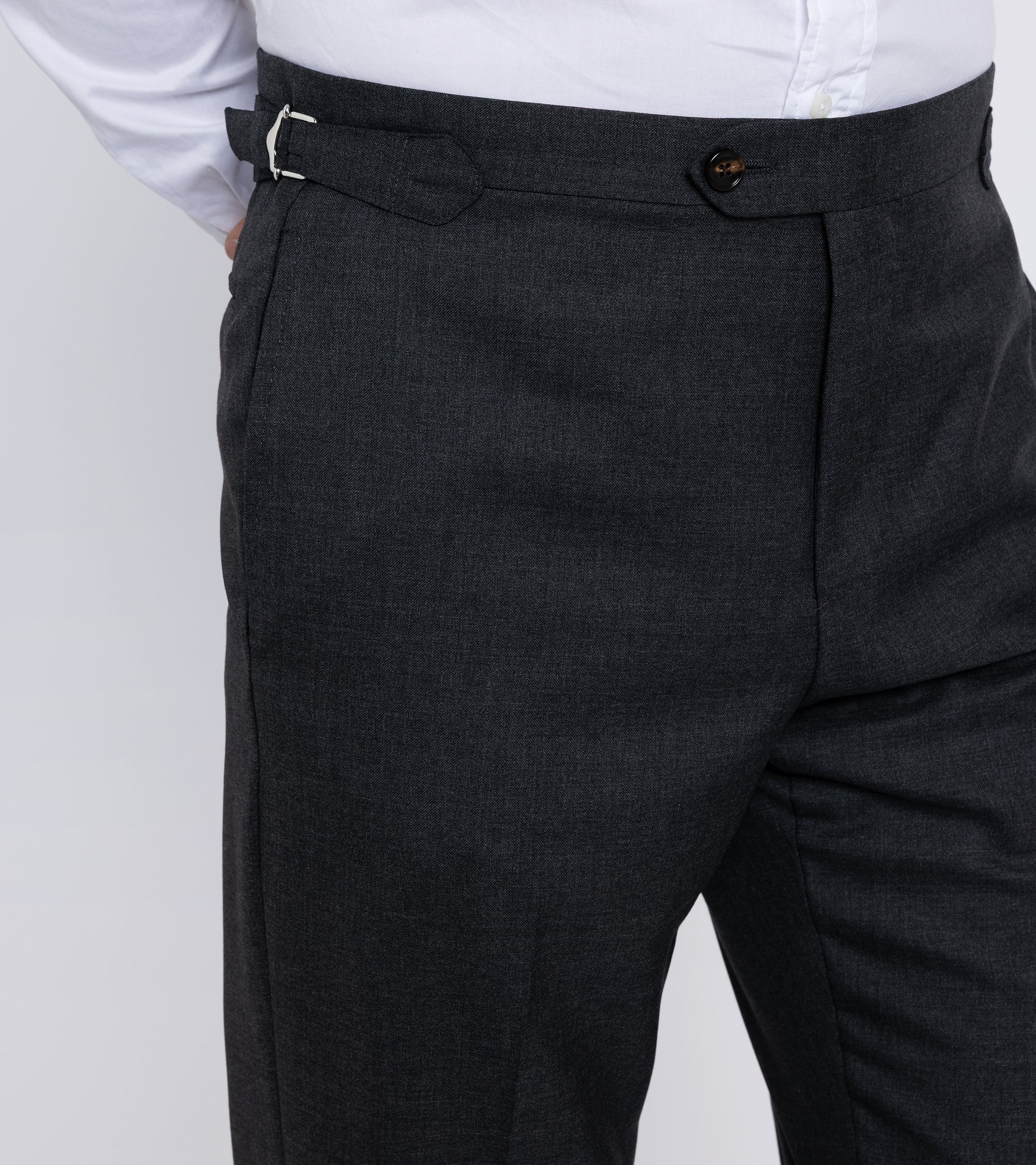 Trunk Walbrook Wool Fresco Suit Trousers: Grey