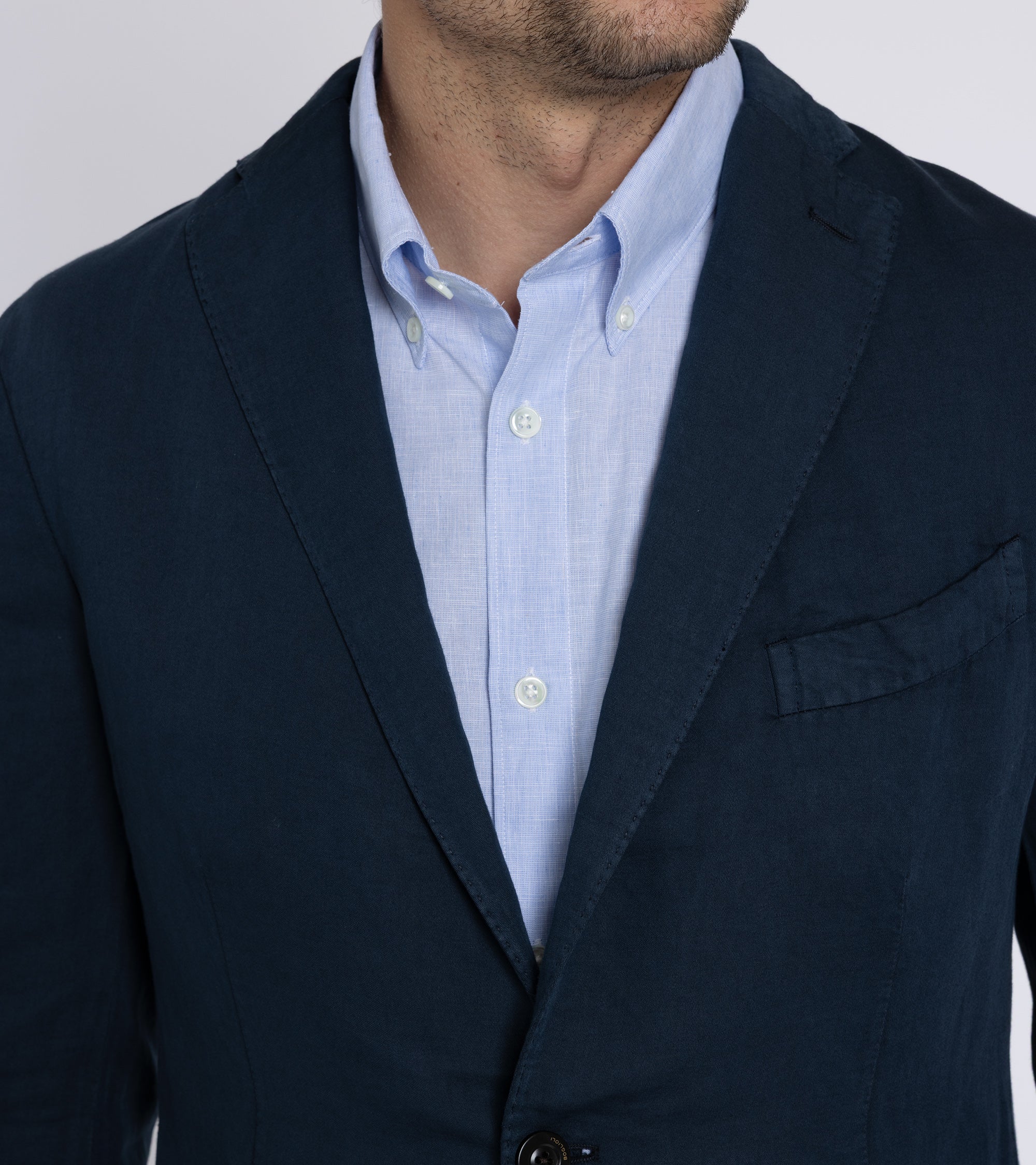 Boglioli Cotton Linen K Jacket: Navy