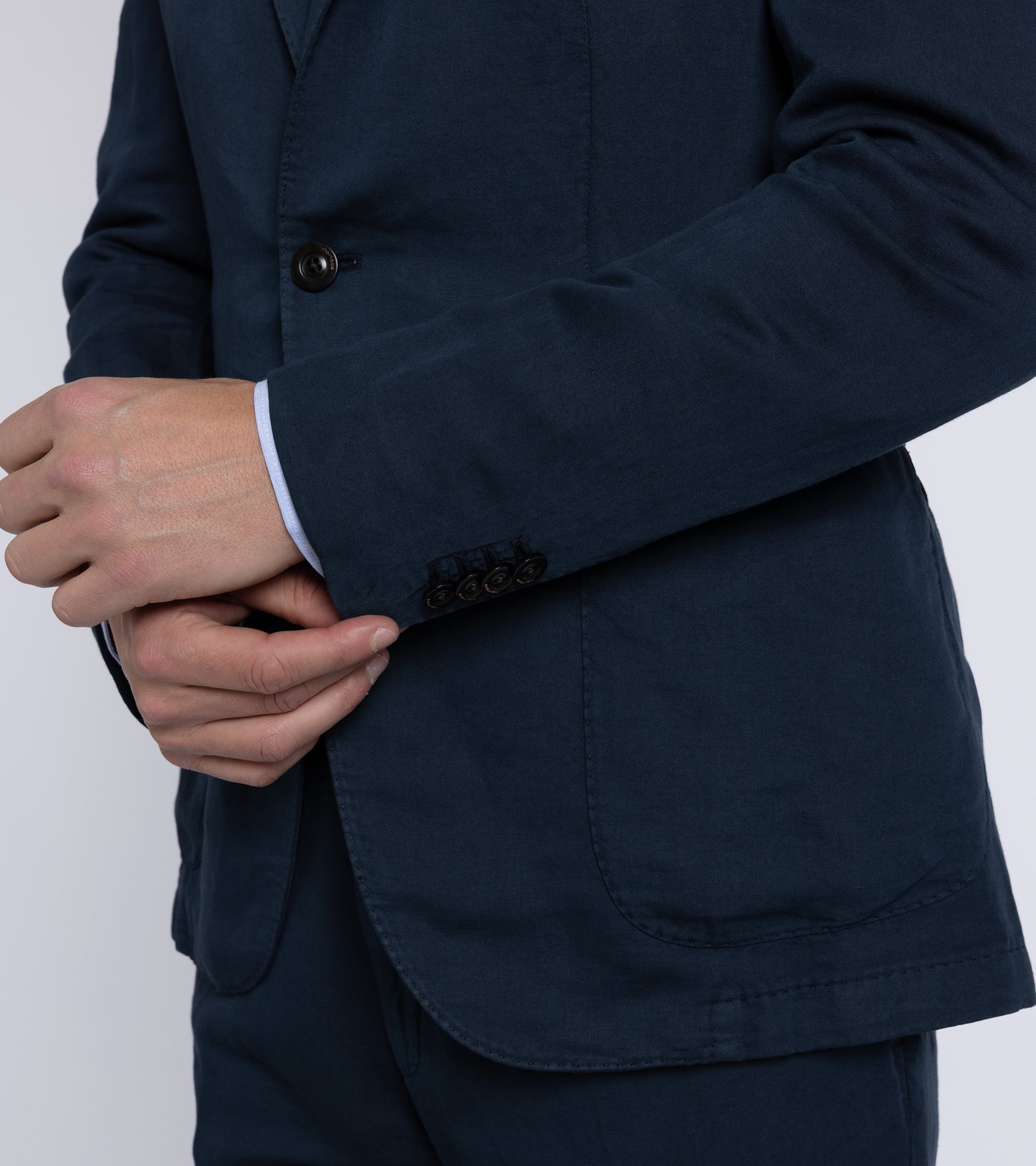 Boglioli Cotton Linen K Jacket: Navy