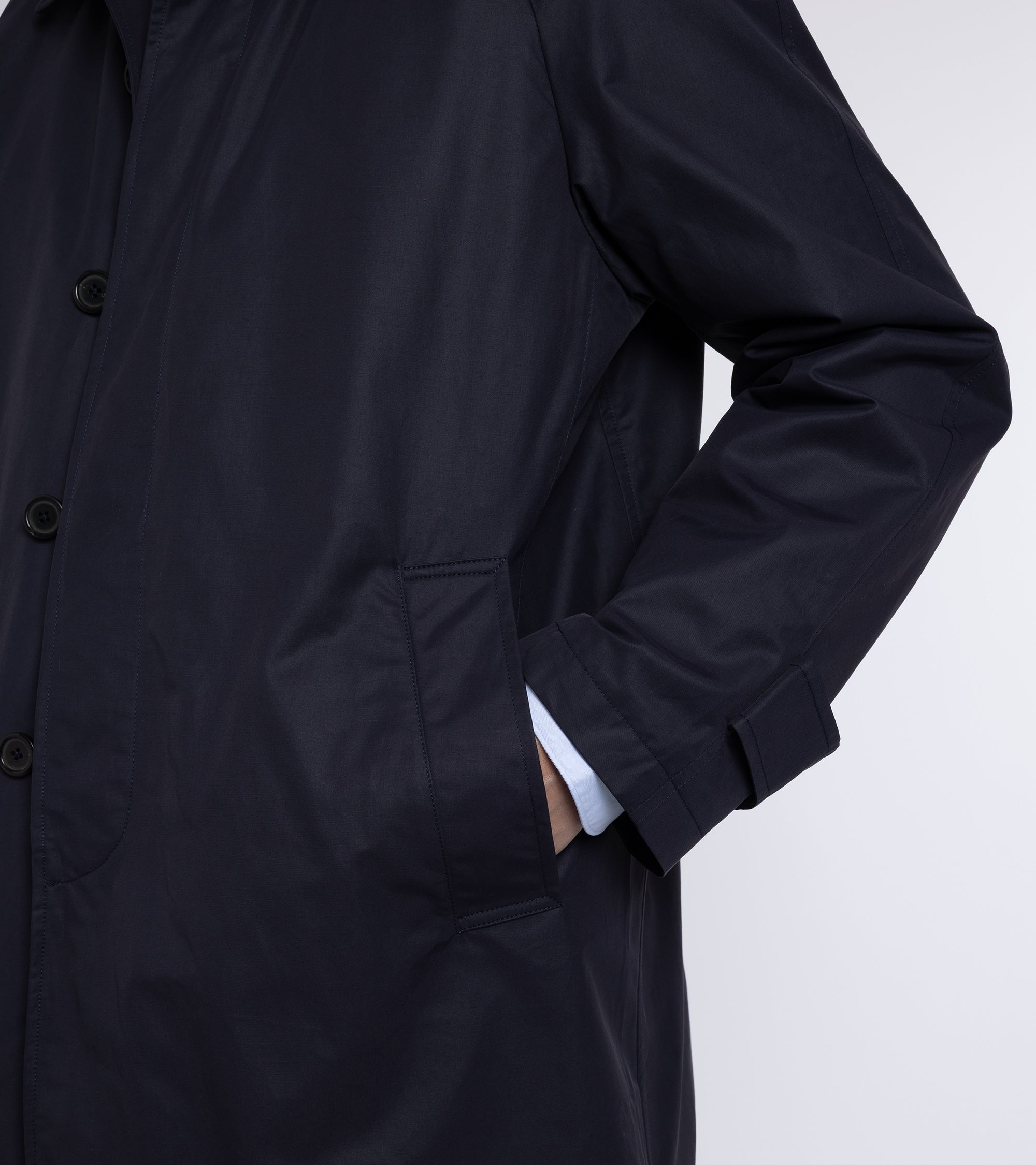 Trunk Harding Cotton Blend Raincoat: Navy