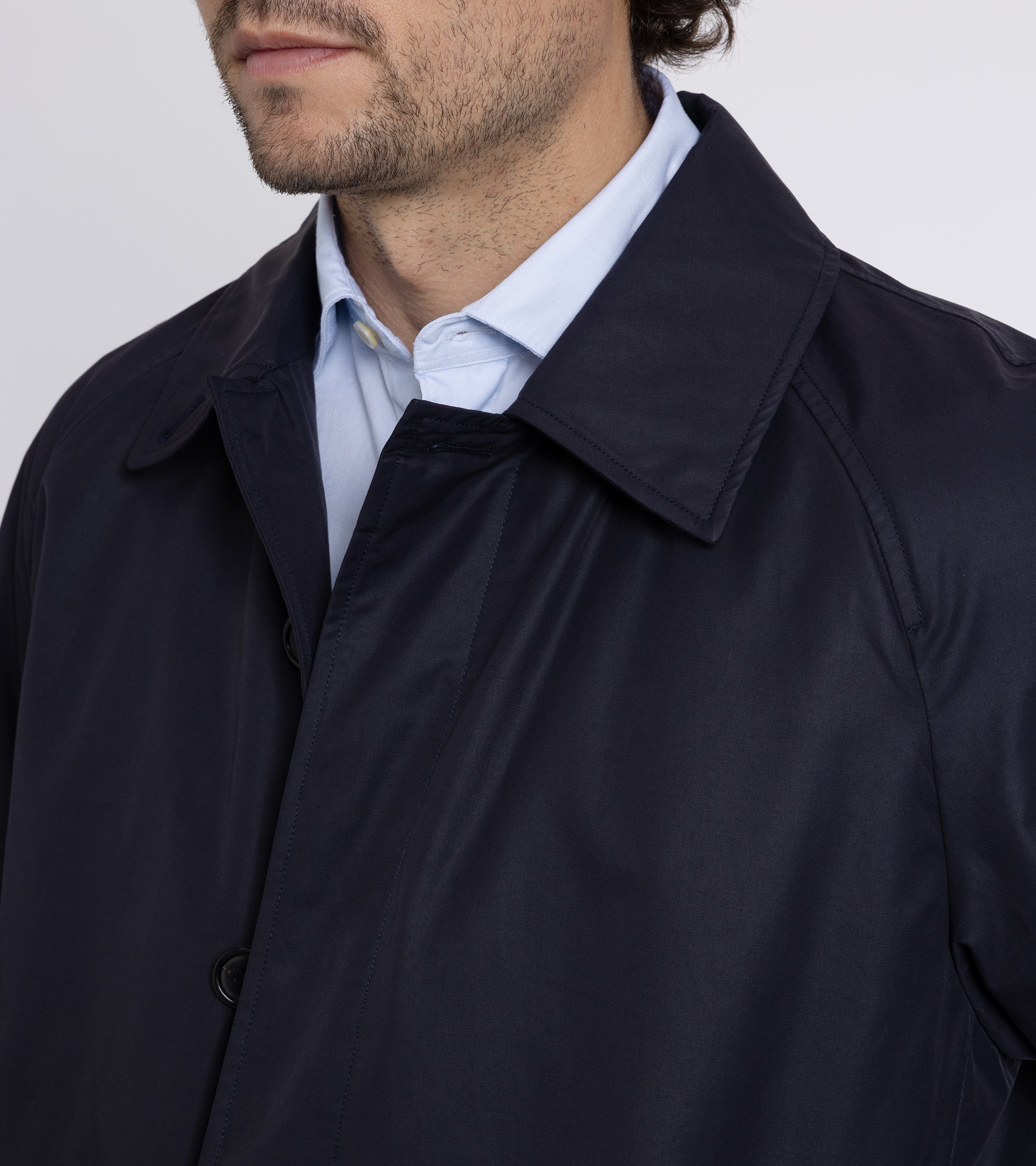 Trunk Harding Cotton Blend Raincoat: Navy
