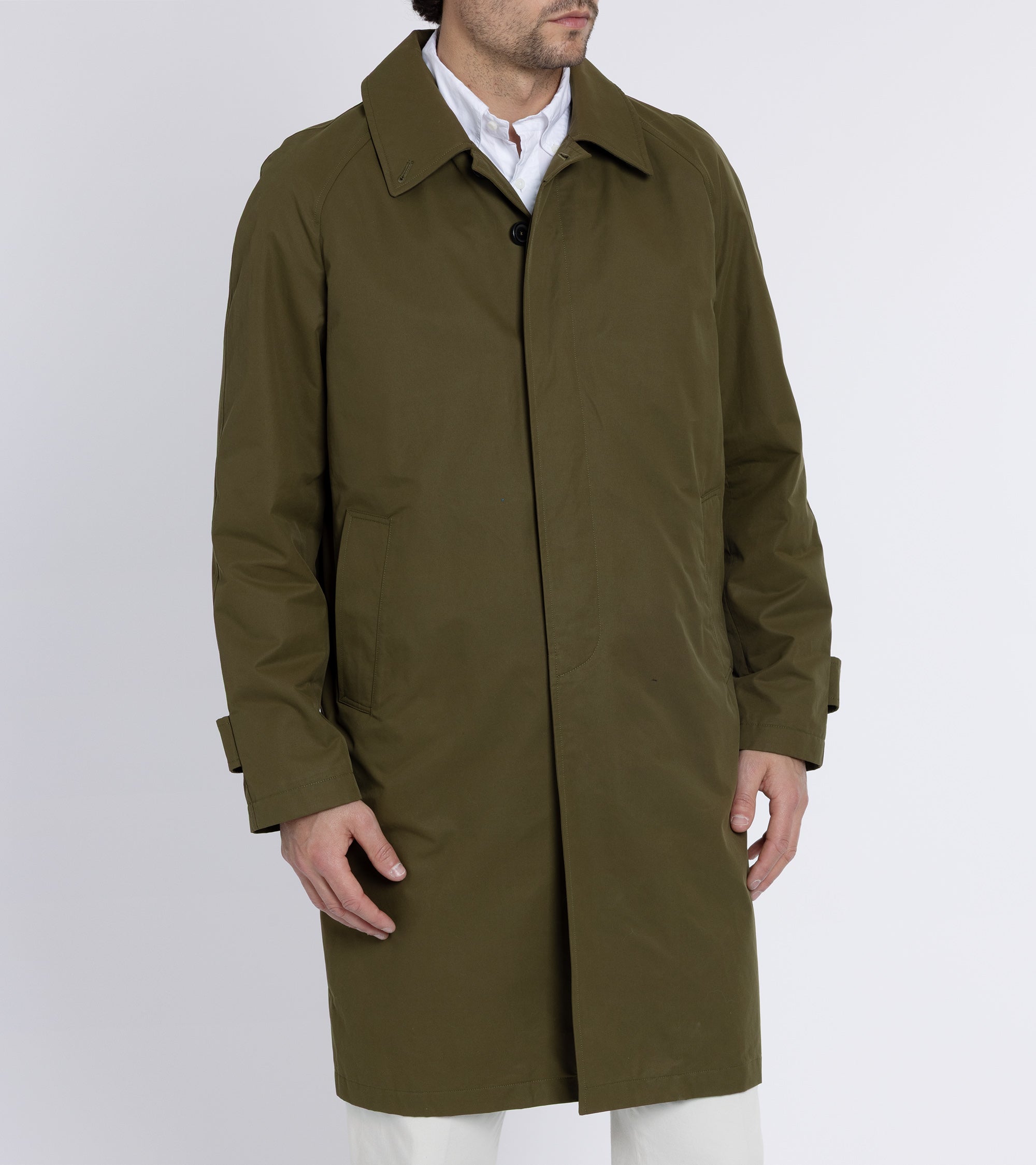Trunk Harding Cotton Blend Raincoat: Olive