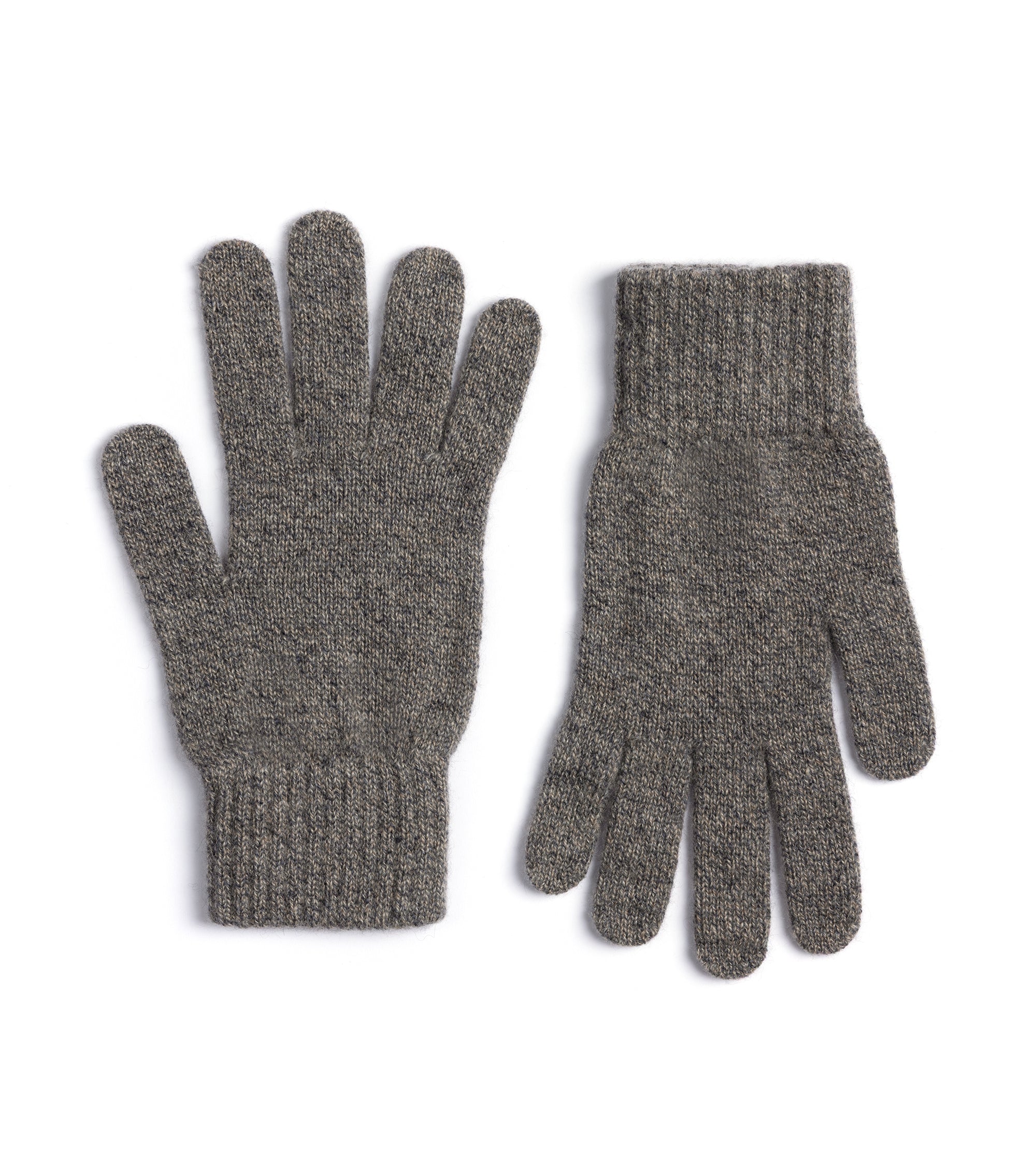 Trunk Cashmere Knitted Gloves: Dark Natural