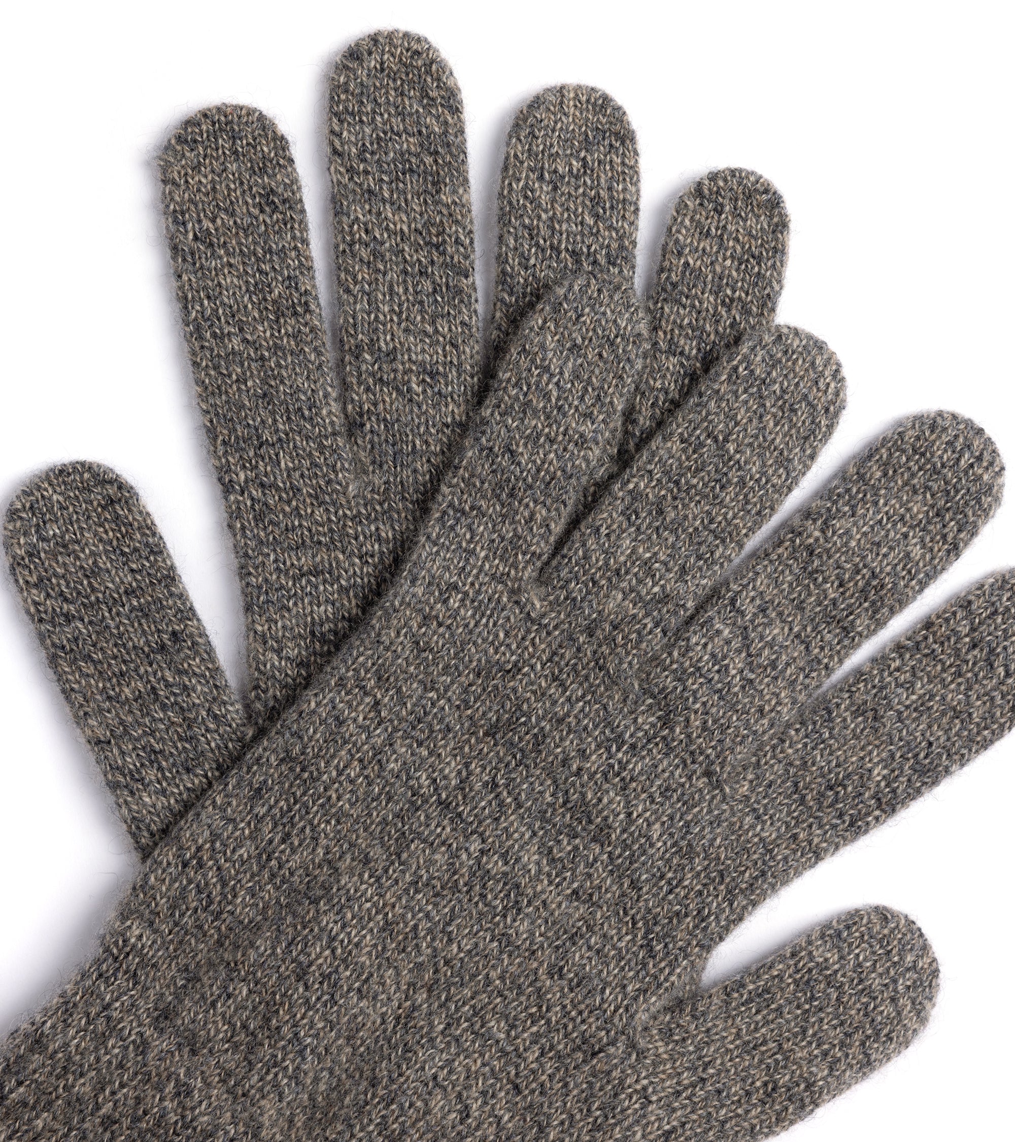 Trunk Cashmere Knitted Gloves: Dark Natural