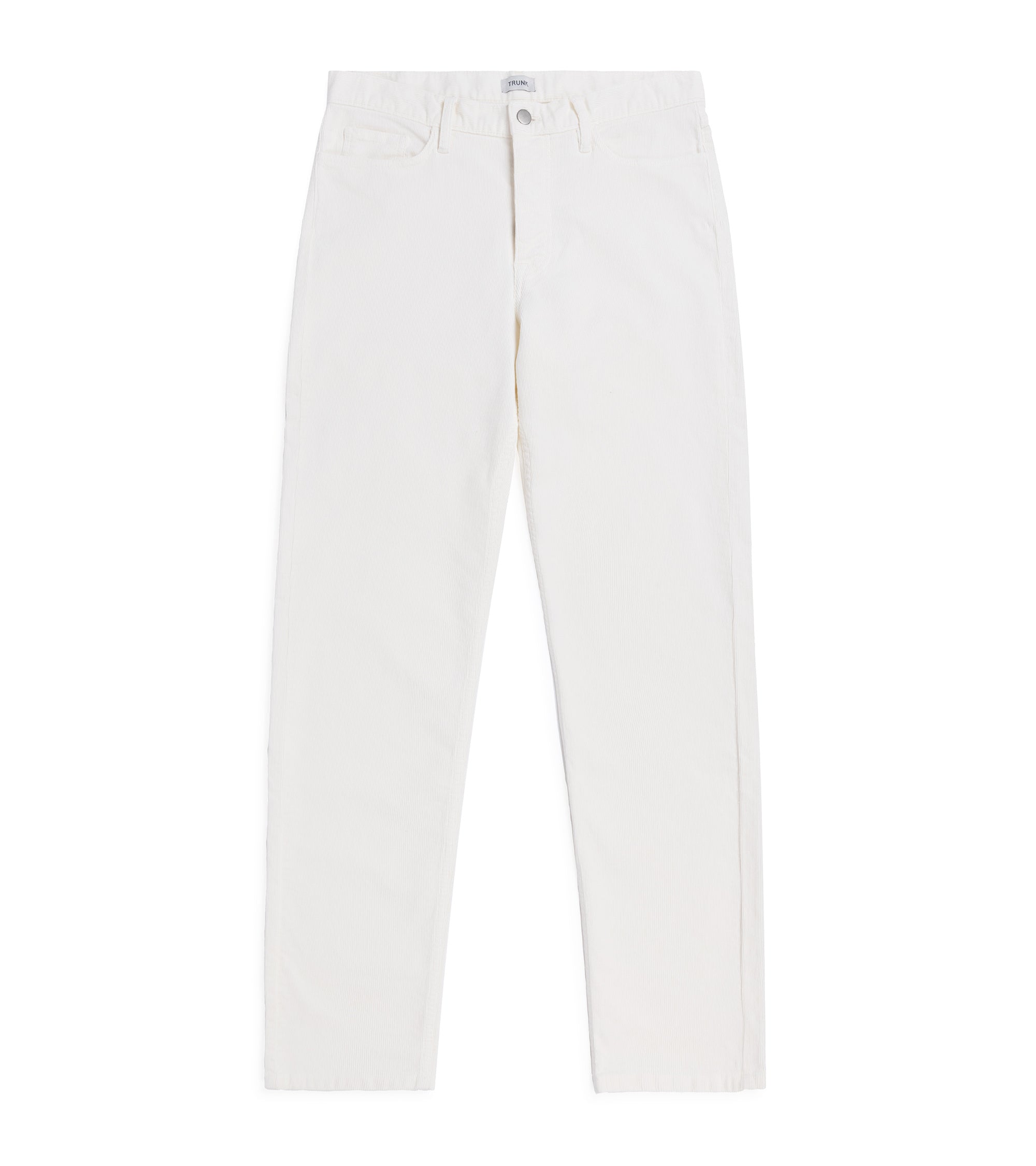 Trunk Dean Corduroy 5 Pocket Trousers: Egret White