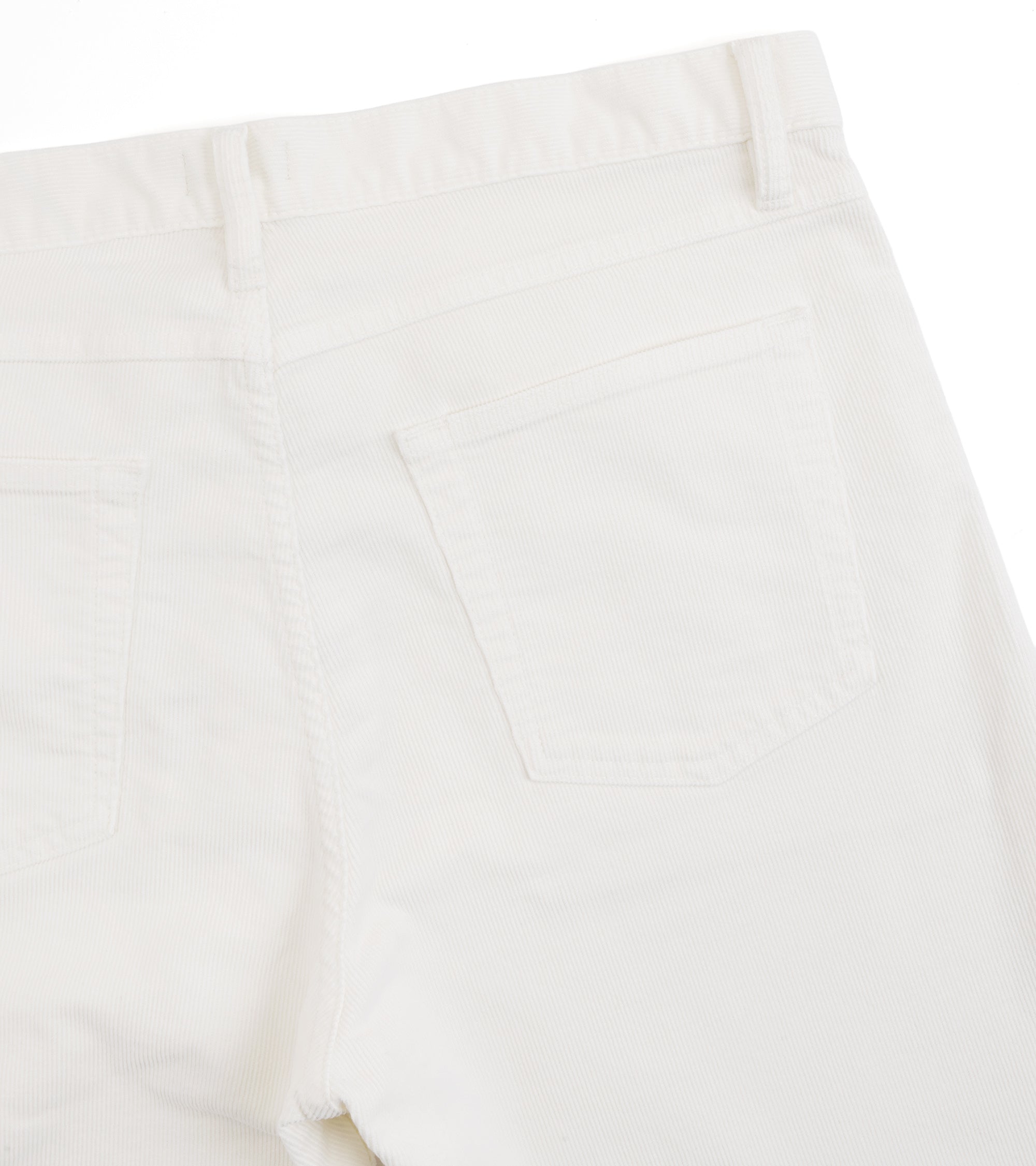 Trunk Dean Corduroy 5 Pocket Trousers: Egret White