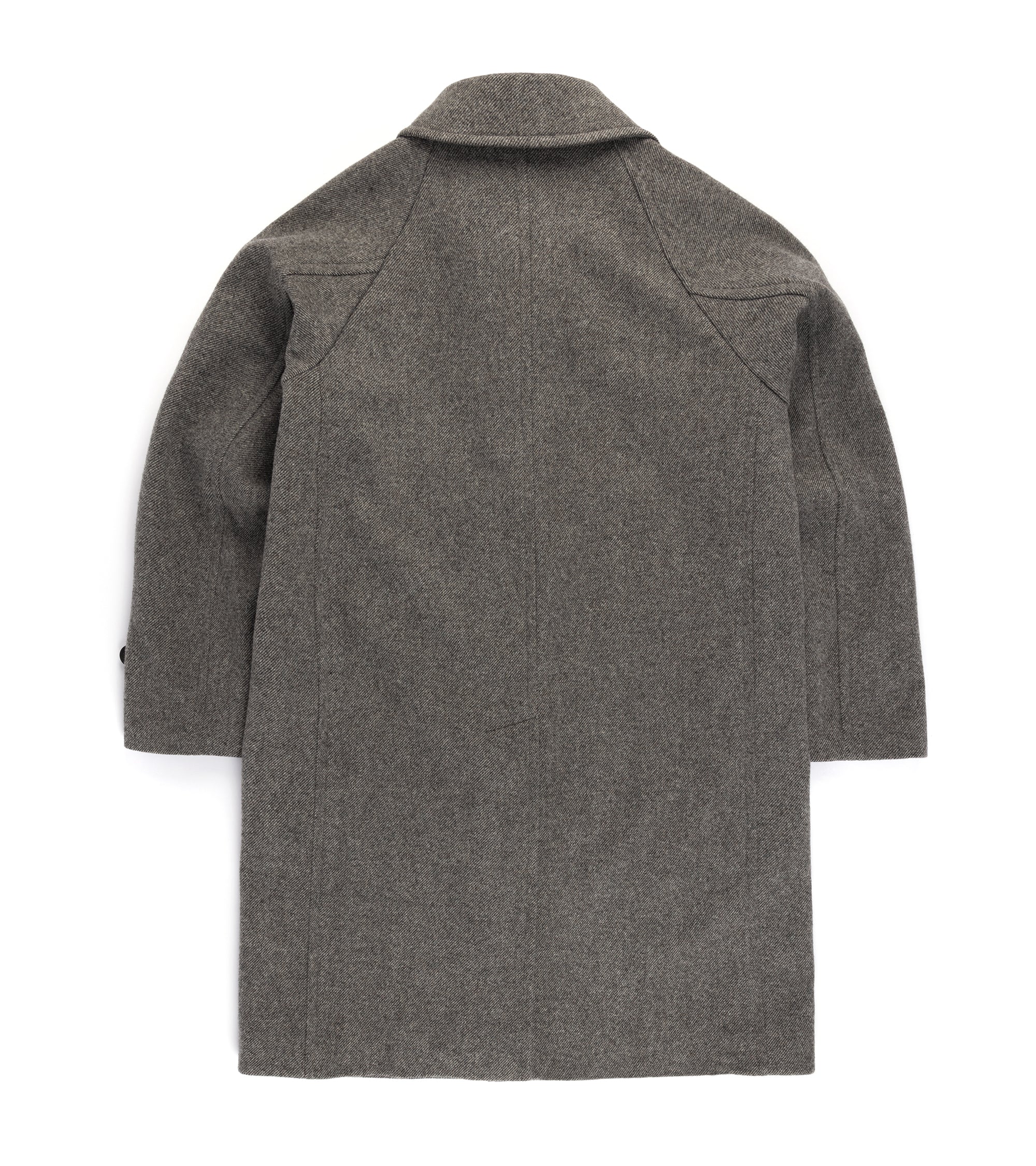 Trunk Devonshire Fox Brothers Wool Twill Overcoat: Warm Grey
