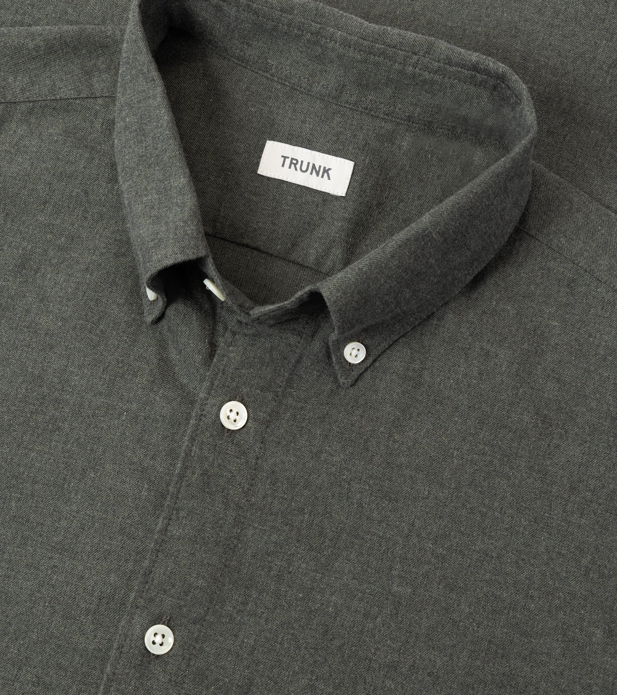 Trunk Eldon Cotton Flannel Shirt: Olive