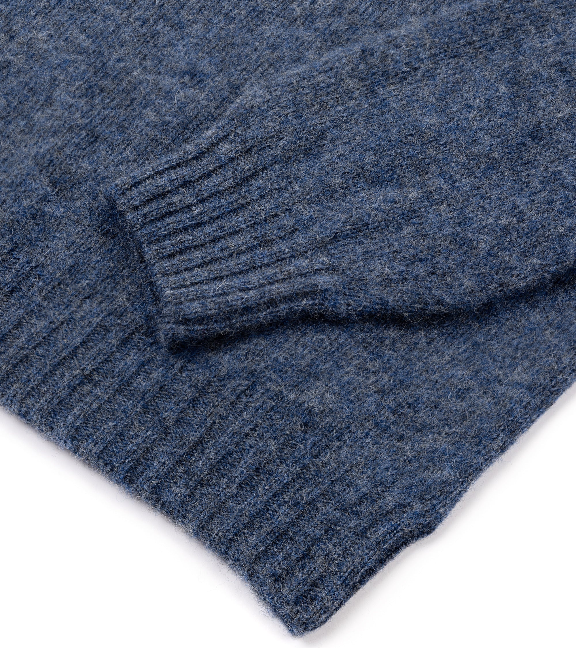 Trunk Elm Fairisle Crew Neck Sweater: Denim Blue