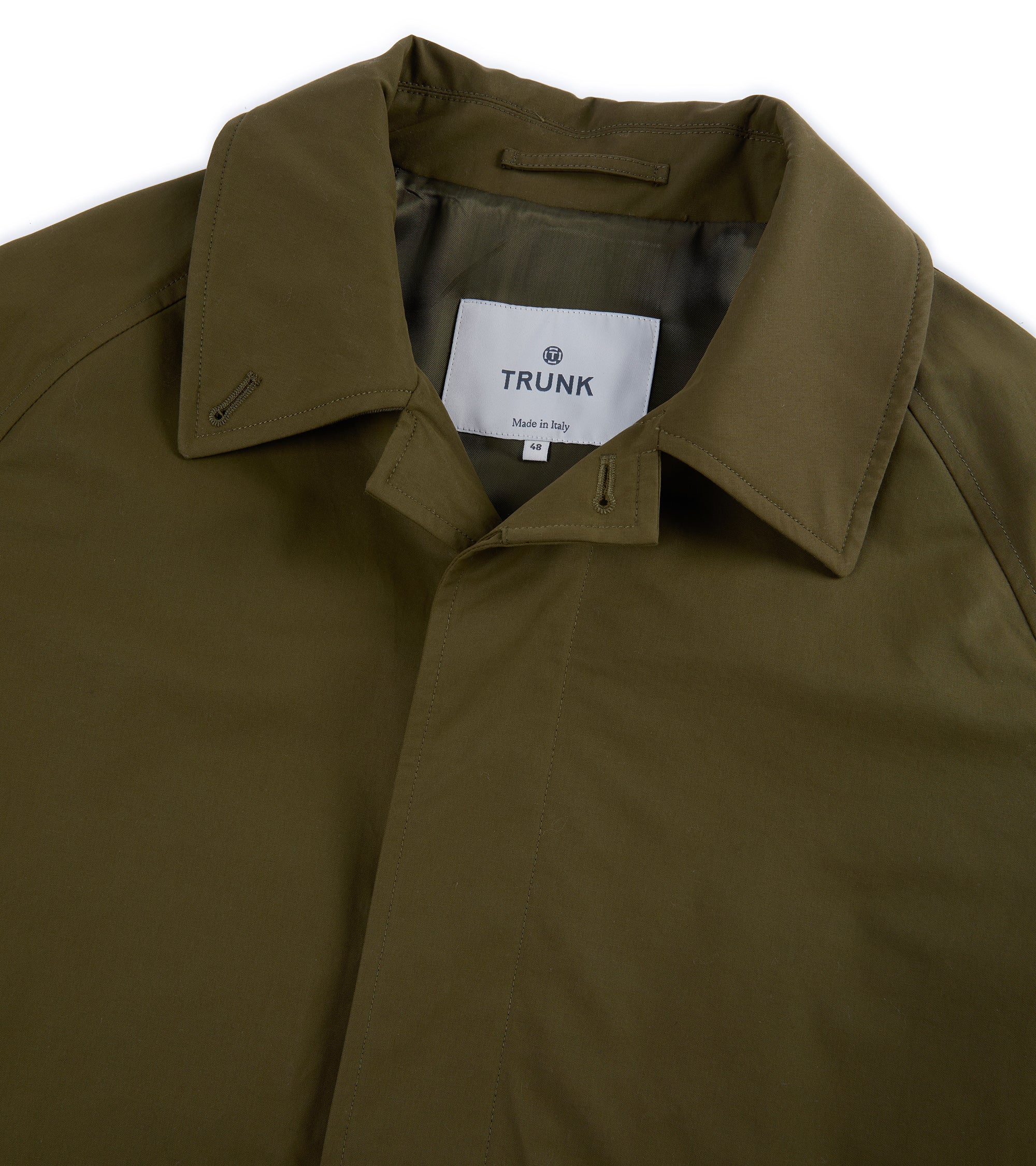 Trunk Harding Cotton Blend Raincoat: Olive