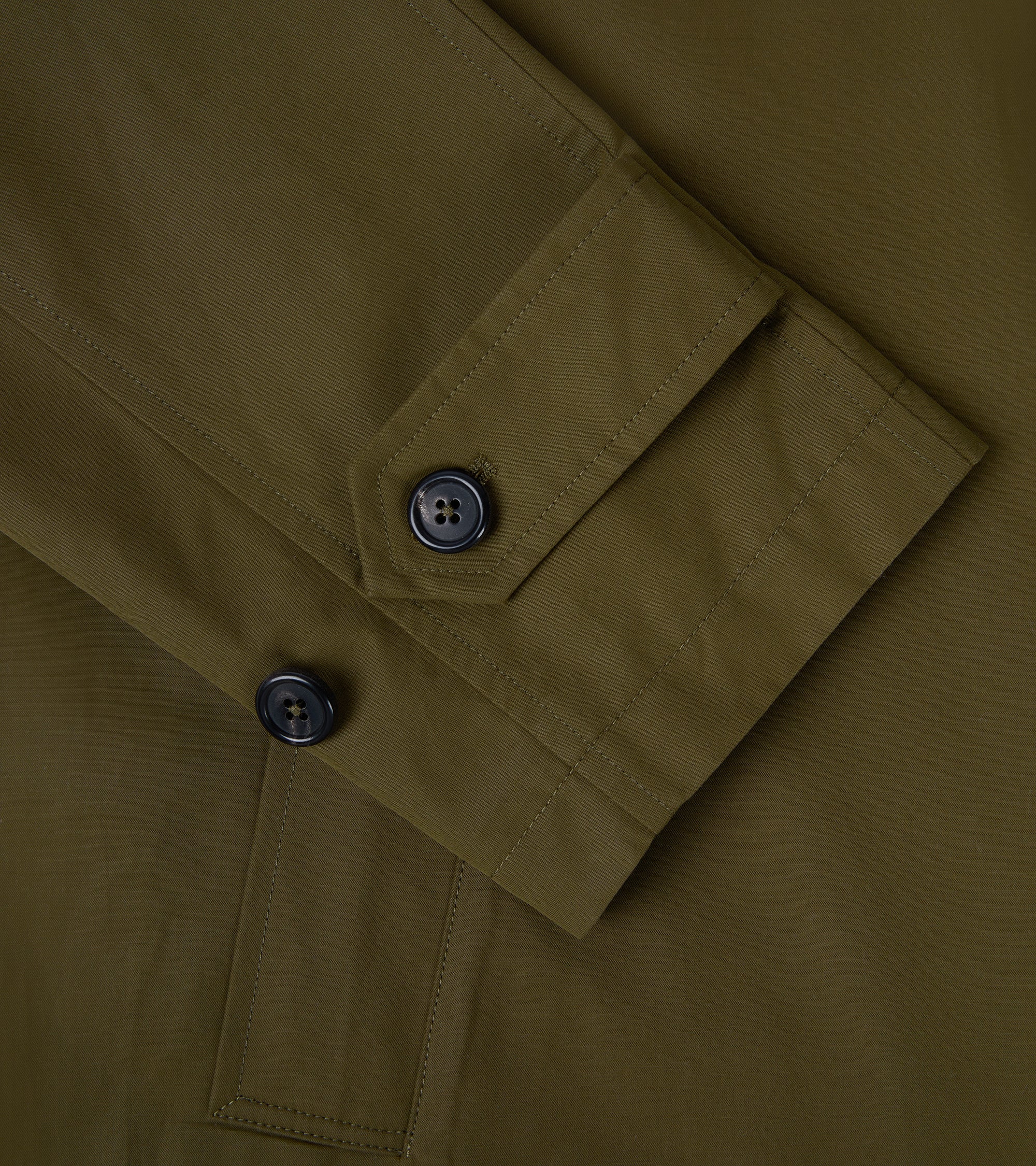 Trunk Harding Cotton Blend Raincoat: Olive