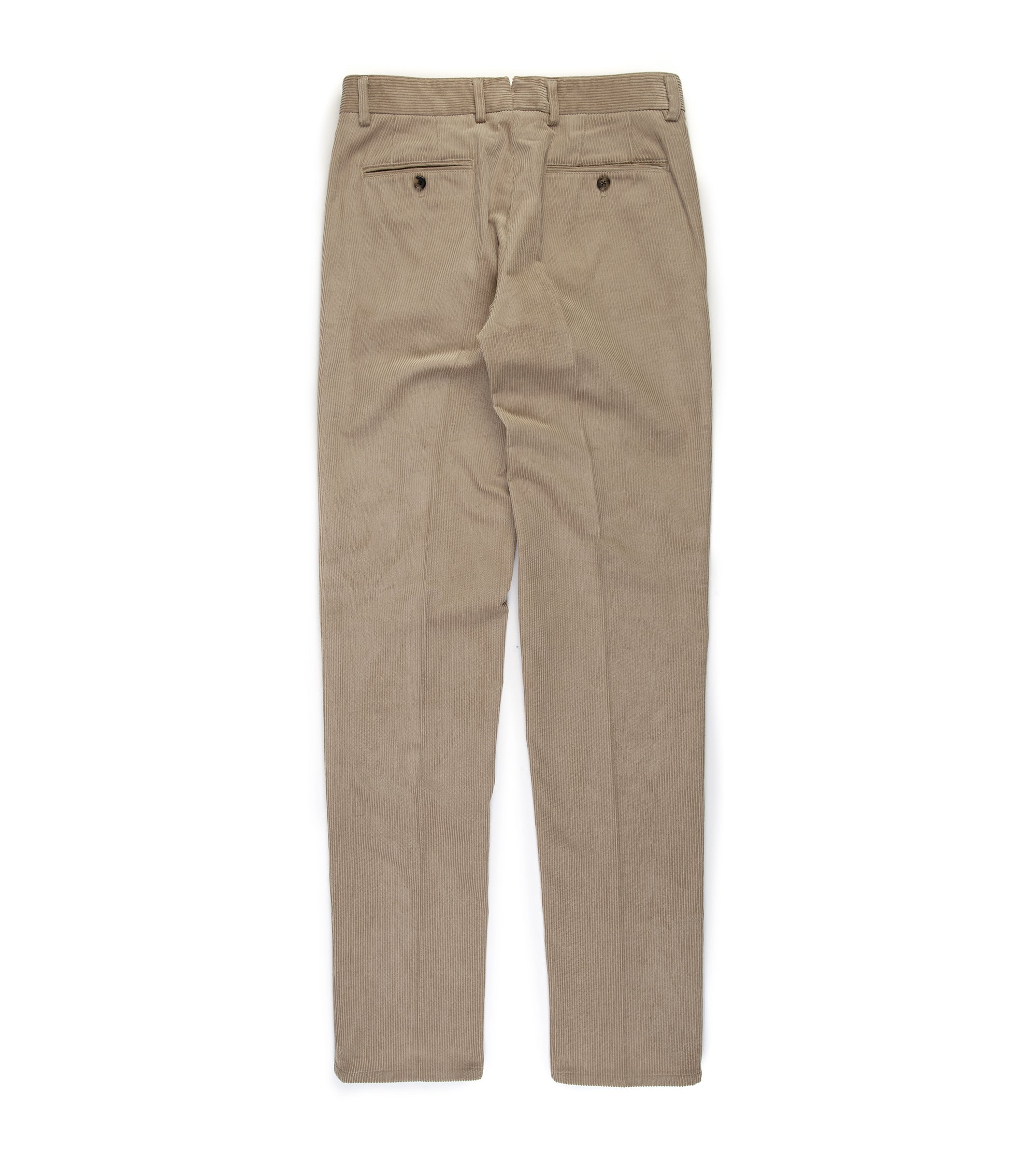 Trunk Hollen Single Pleat Corduroy Trousers: Light Beige