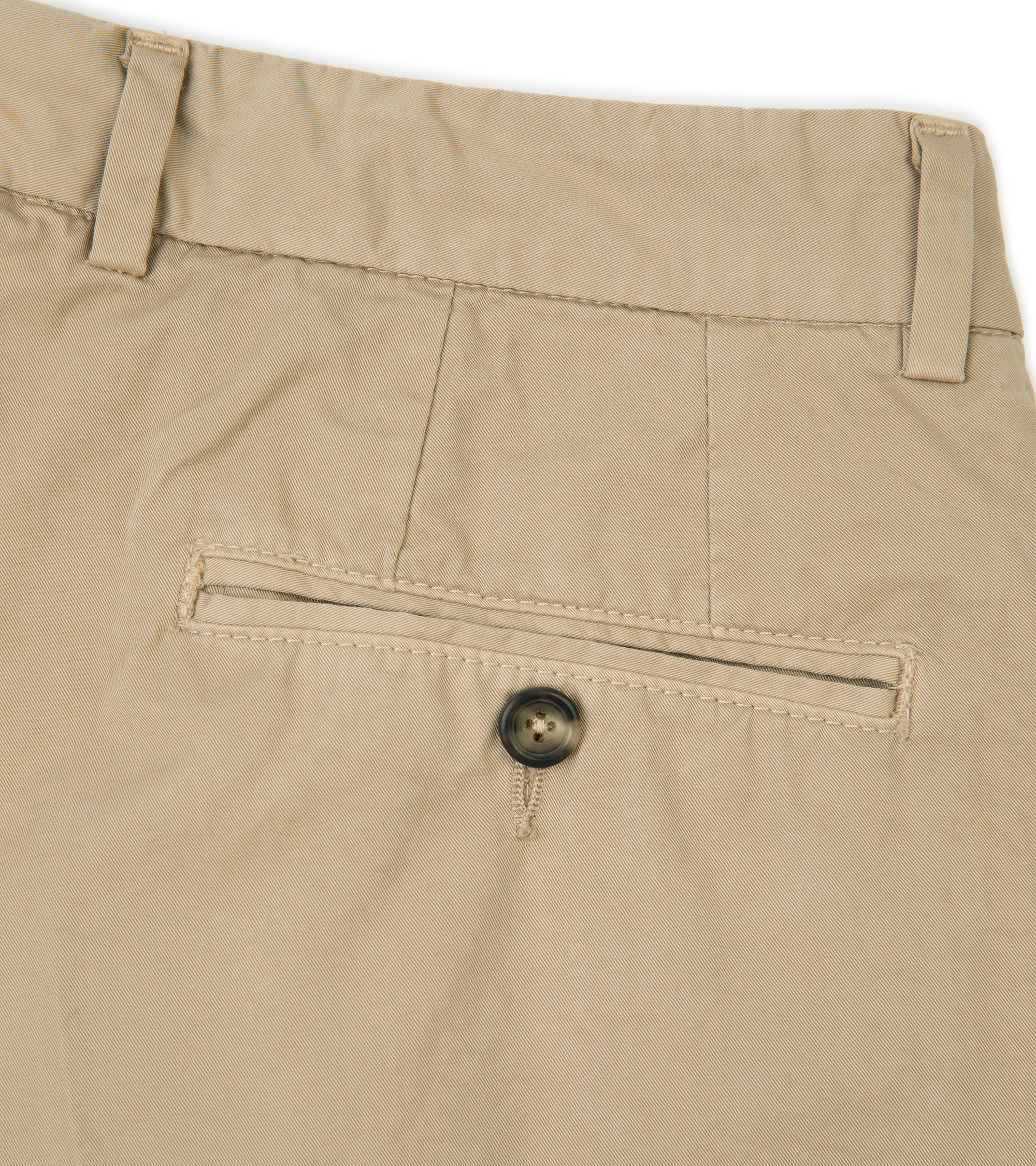 Trunk Hollen Single Pleat Cotton Trousers: Beige