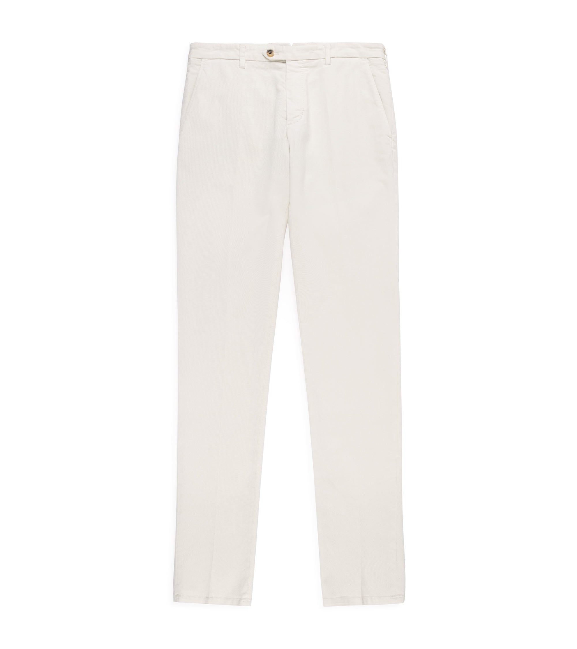 Trunk Palmer Flat Front Cotton Twill Trousers: Bone