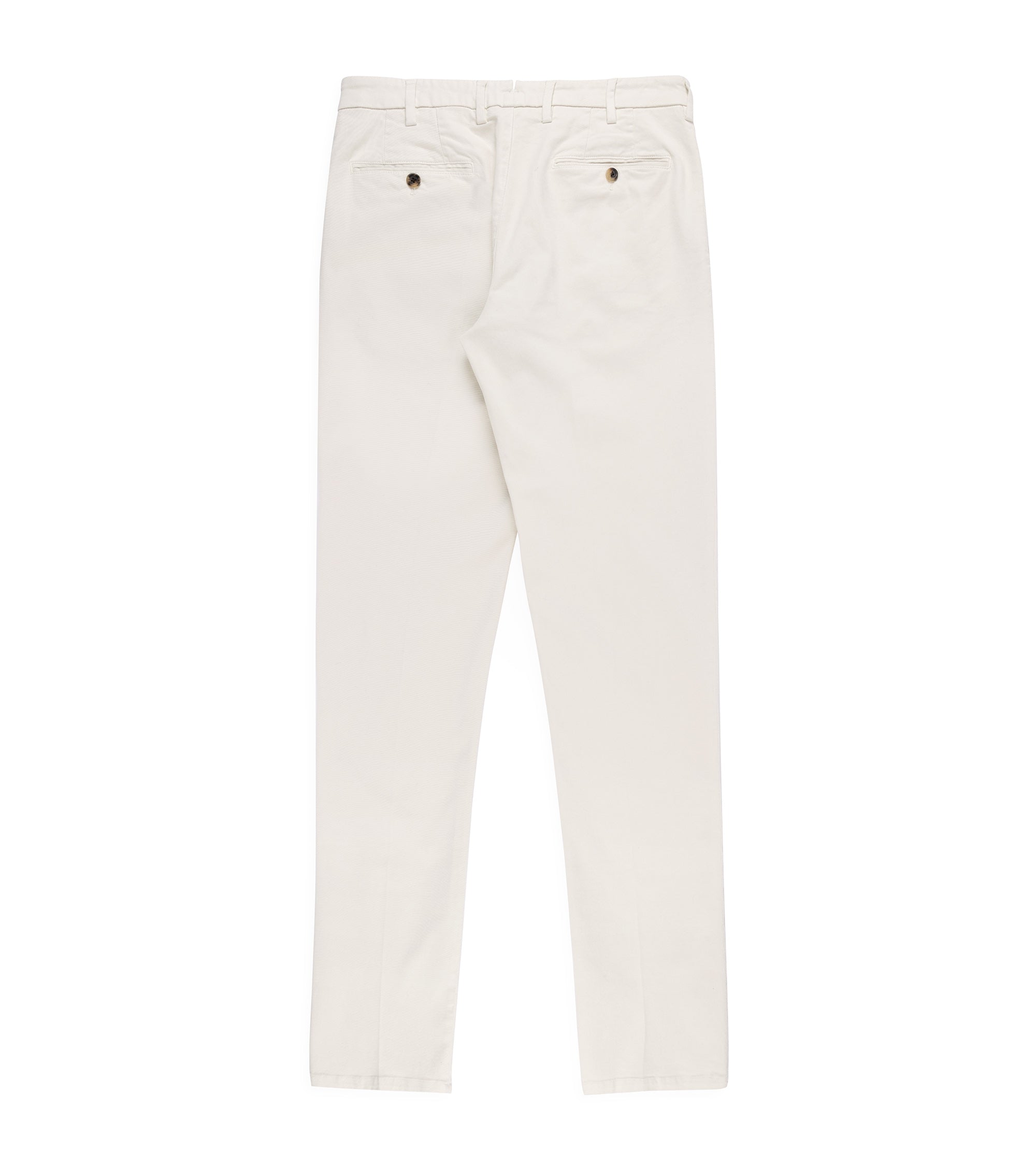 Trunk Palmer Flat Front Cotton Twill Trousers: Bone