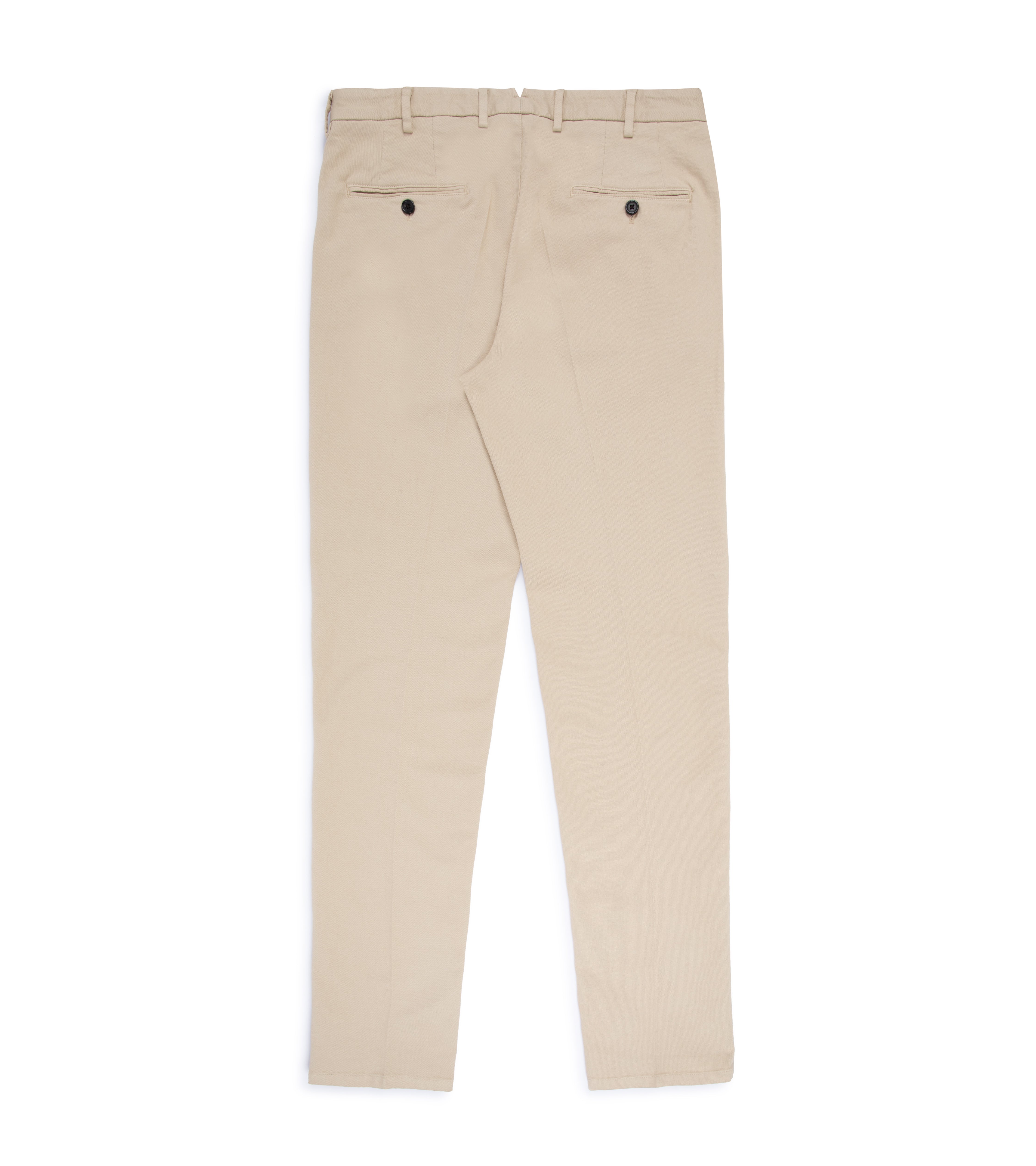 Trunk Palmer Flat Front Cotton Twill Trousers: Sand