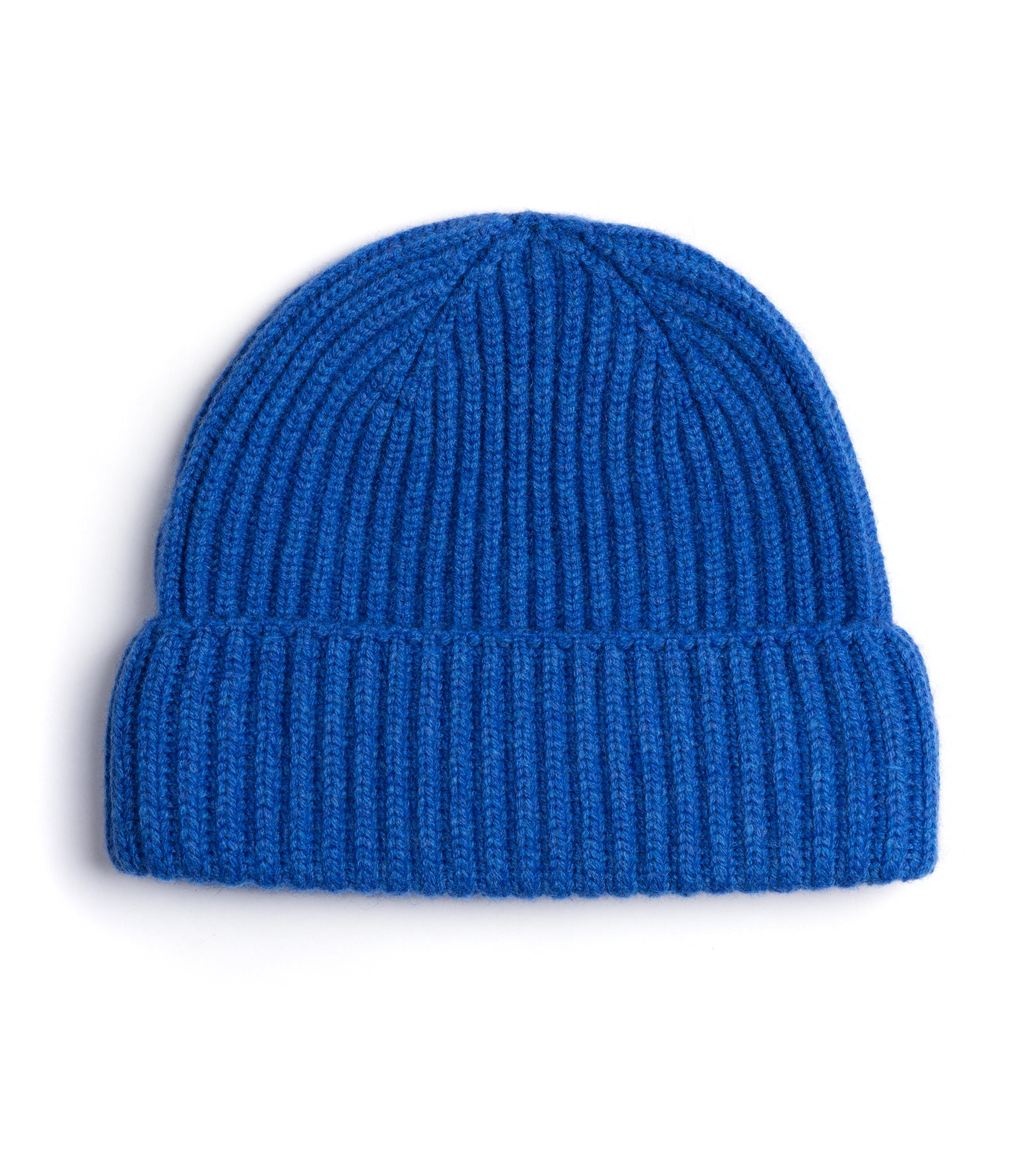 Trunk Seamless Ribbed Cashmere Beanie: Azure Blue
