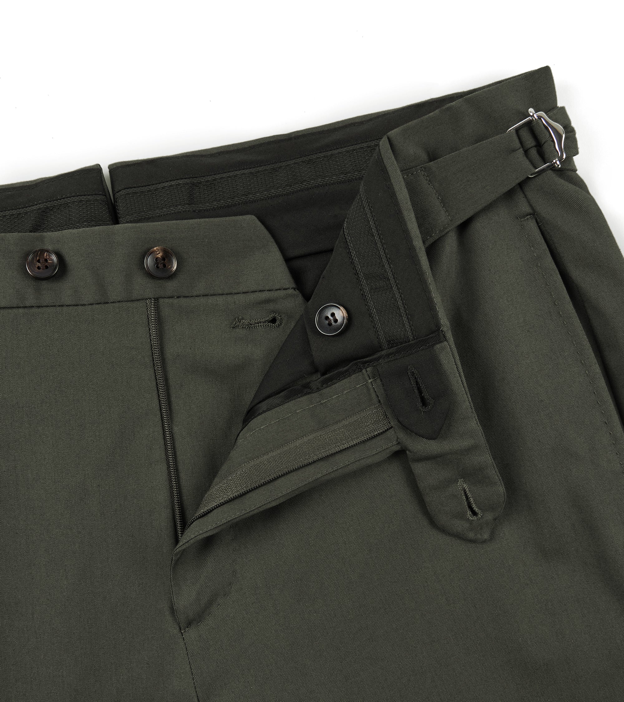 Trunk Walbrook Cotton Suit Trousers: Olive