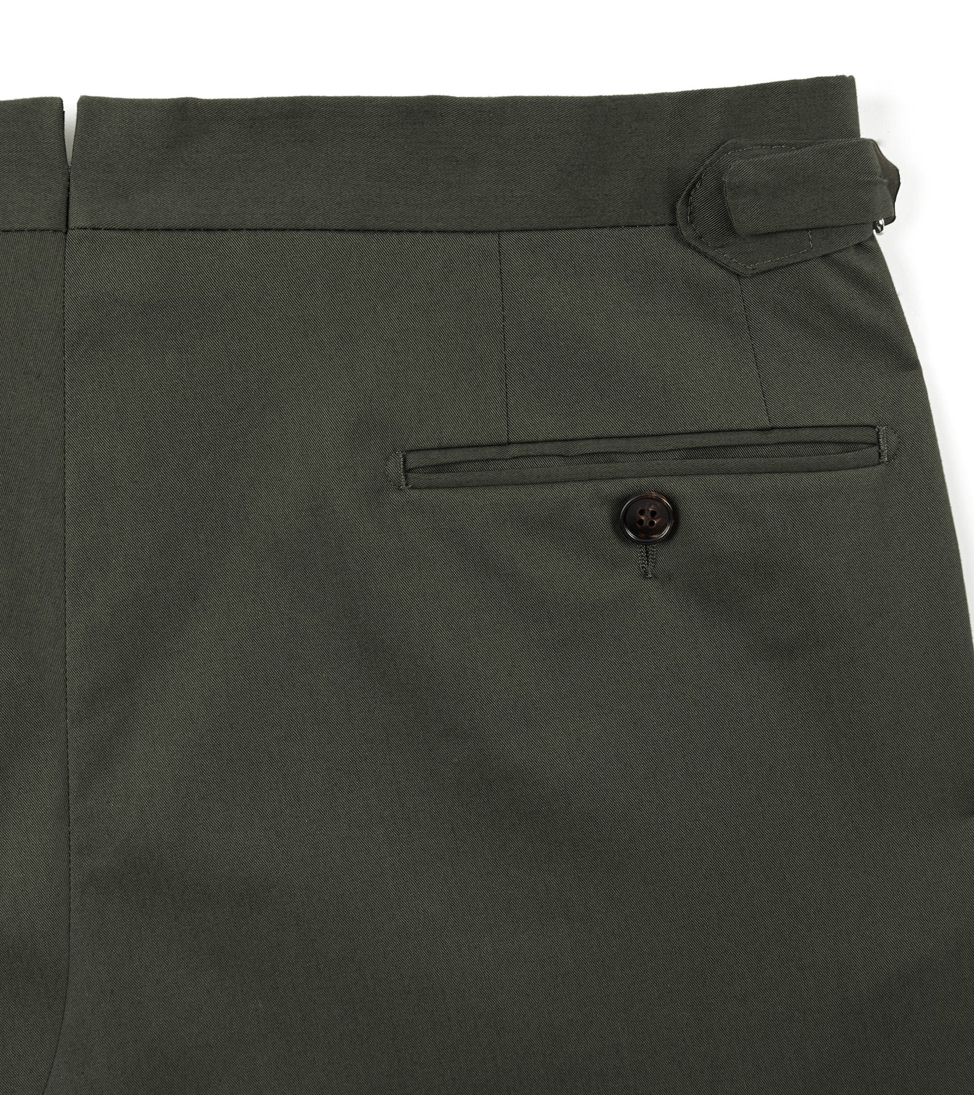 Trunk Walbrook Cotton Suit Trousers: Olive