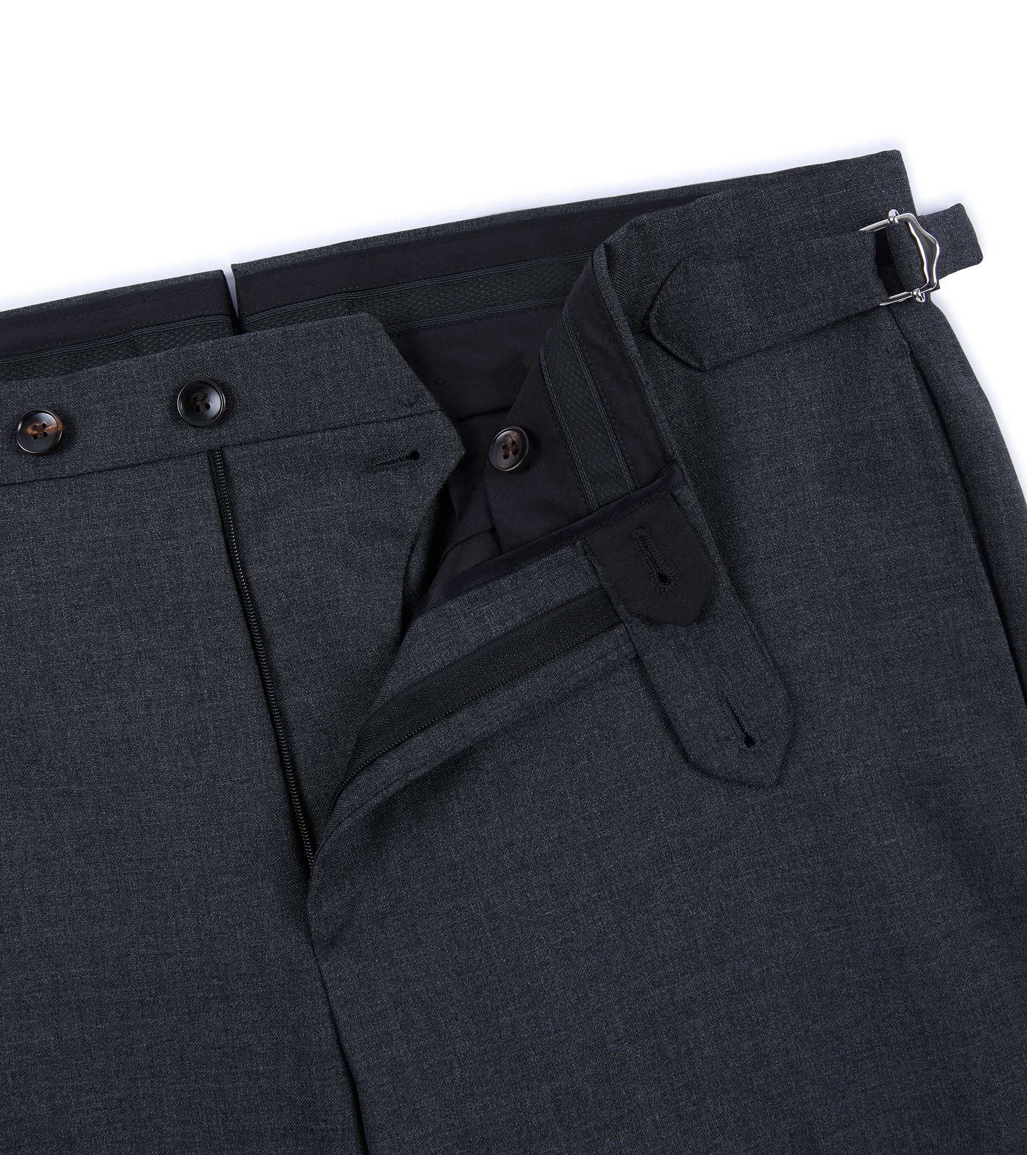 Trunk Walbrook Wool Fresco Suit Trousers: Grey