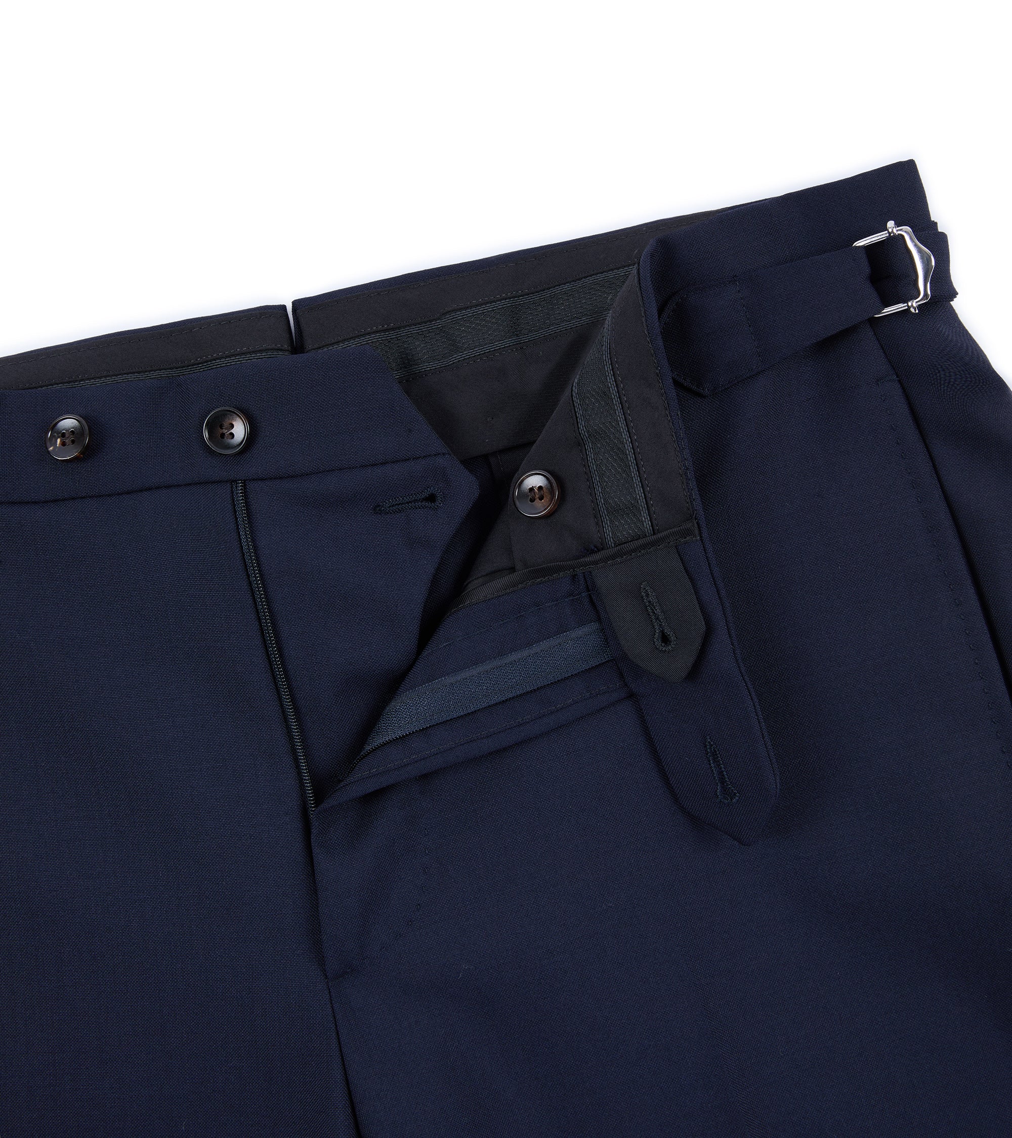 Trunk Walbrook Wool Fresco Suit Trousers: Navy