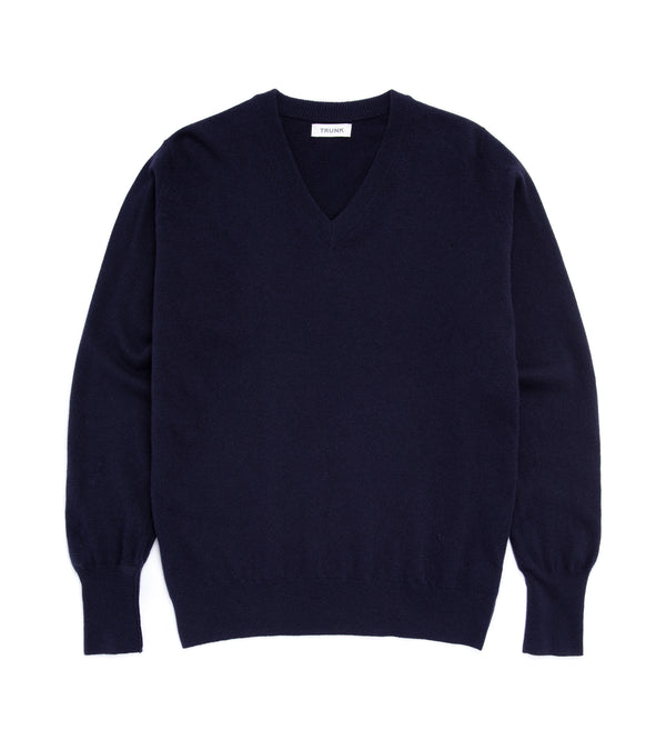 Trunk Walden Geelong V Neck Sweater: Navy