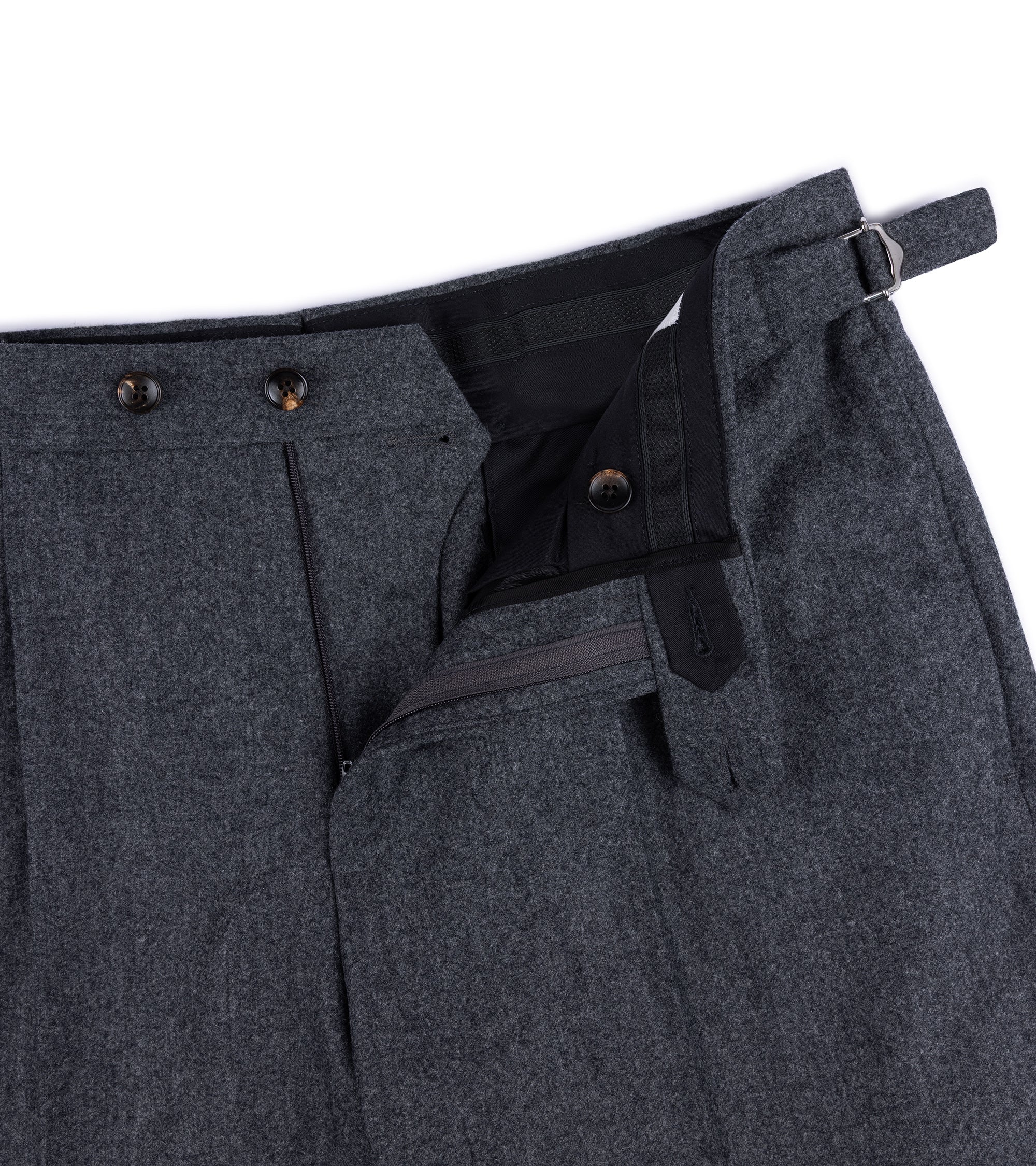 Trunk Warwick Wool Flannel Trousers: Grey